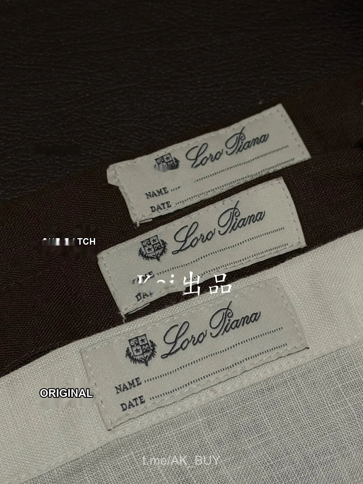 Loro Piana Clothing Labels