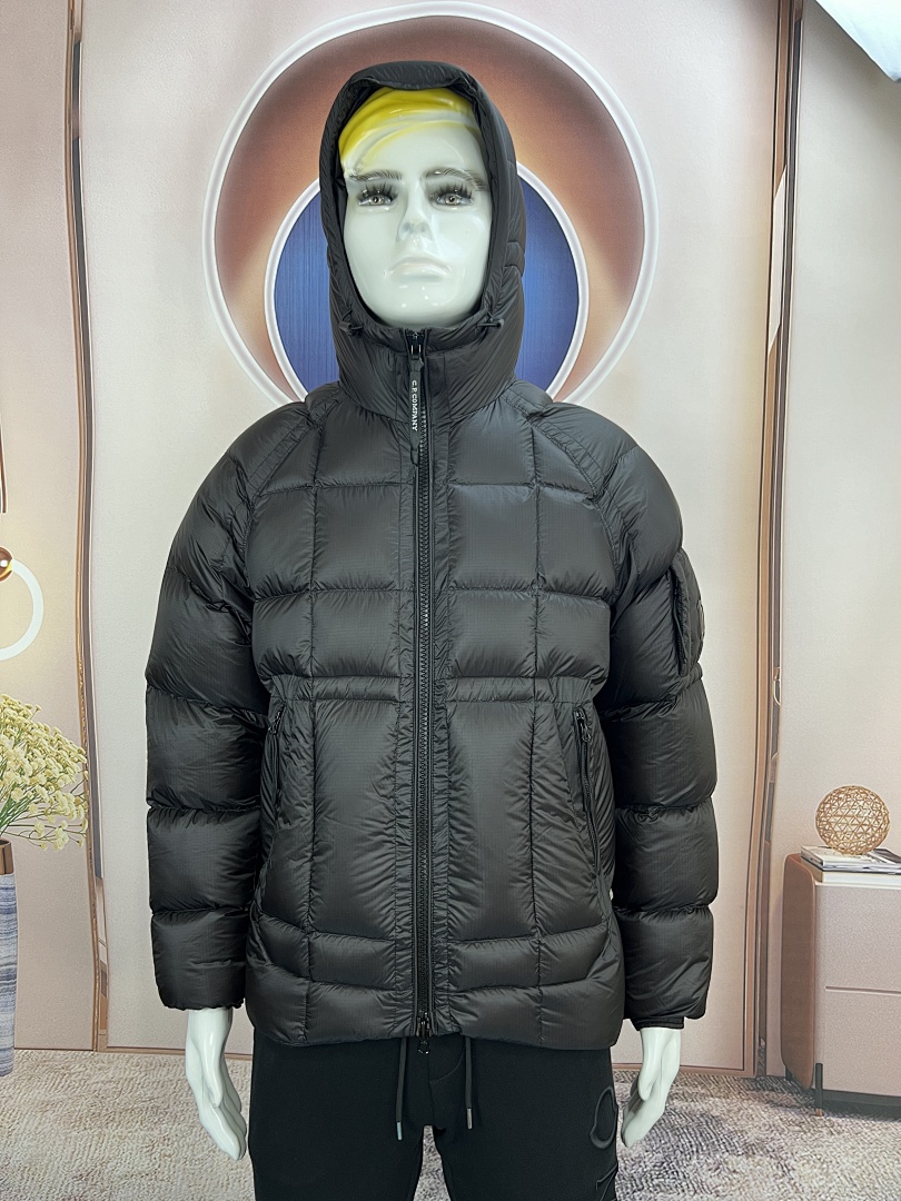 C.P. Company Padded Quilted Ripstop Hooded Down Jacket