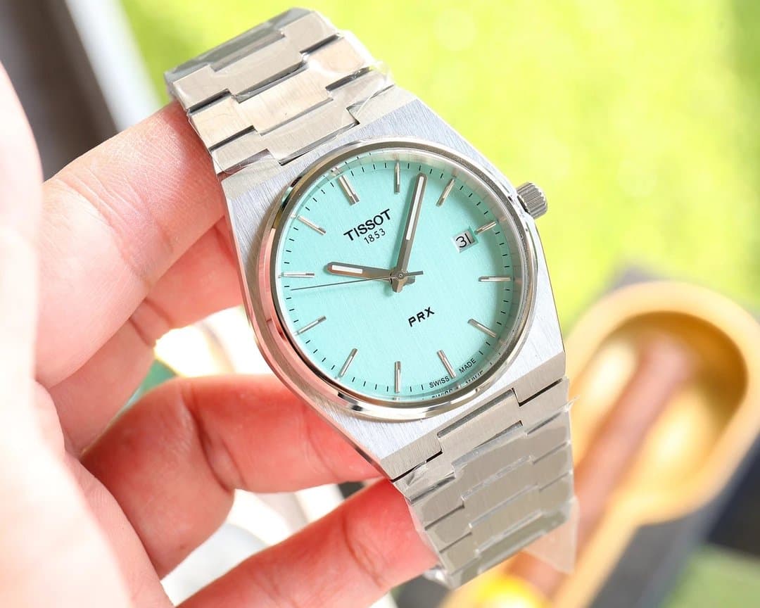 Silver Shell-Tiffany Blue Steel Belt / 40mm [Suitable for Men] / Steel quartz without full package
