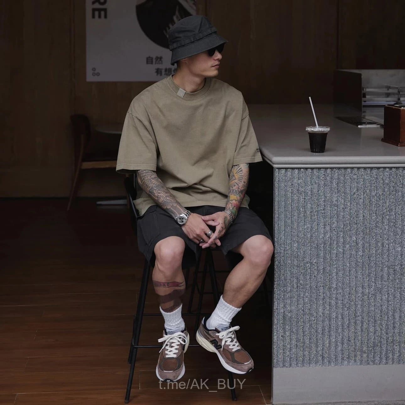 New Balance Brown Suede Mesh Sneakers