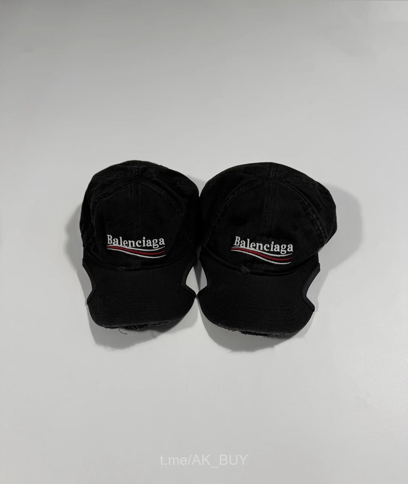 Balenciaga Black Cotton Cut Out Baseball Cap