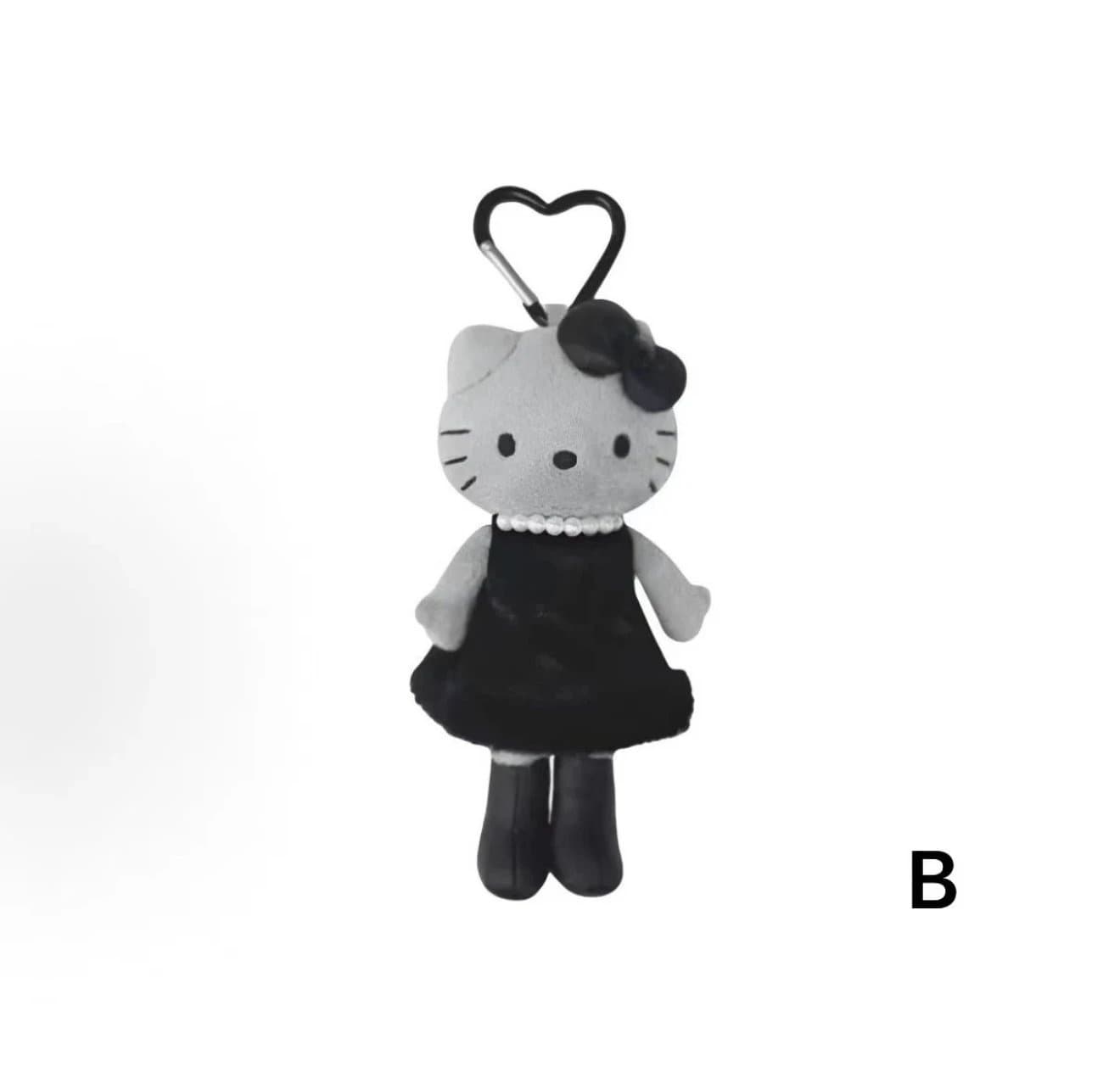 Sanrio Black Velvet Hello Kitty Keychain