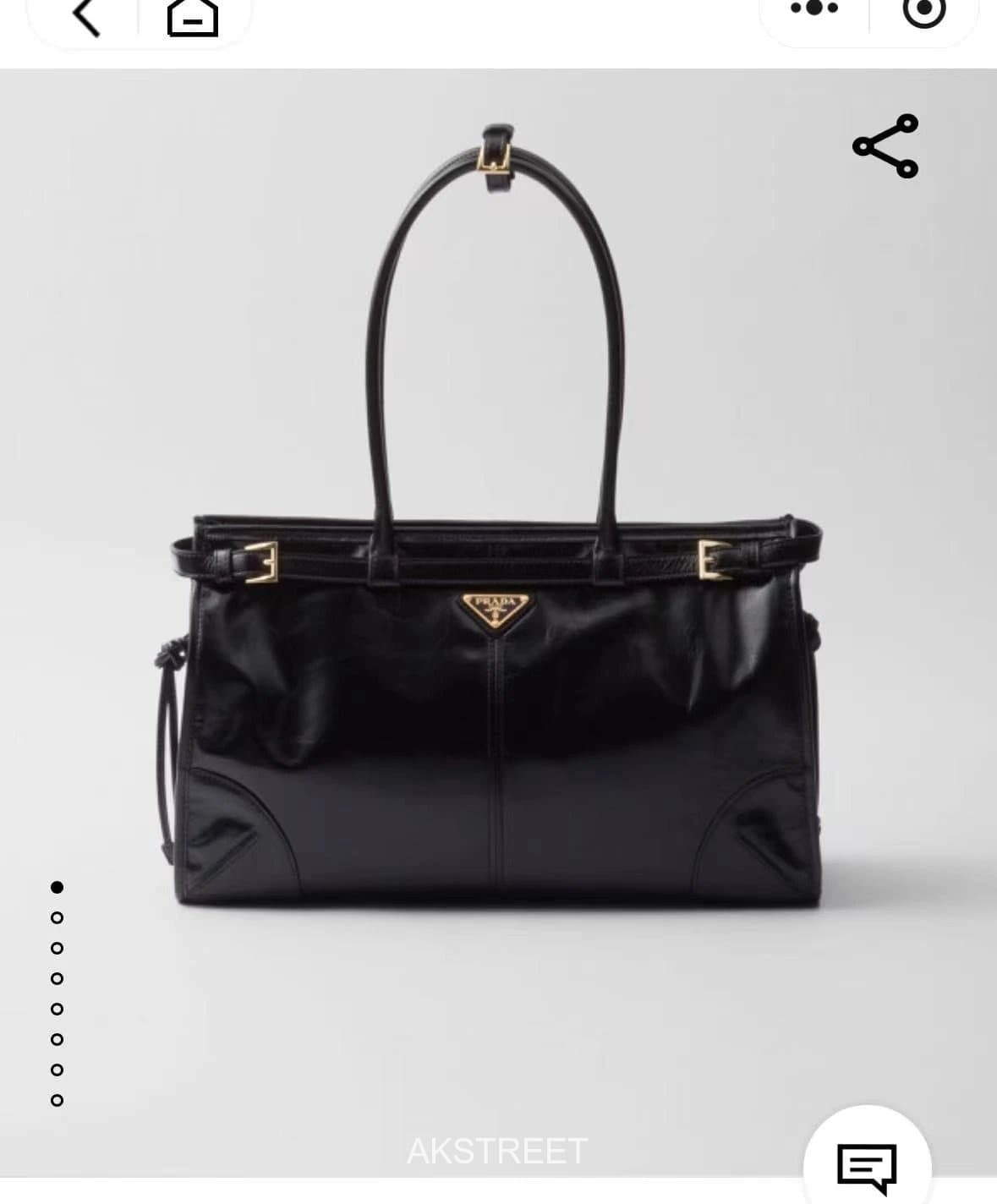 Prada Black Leather Shoulder Bag