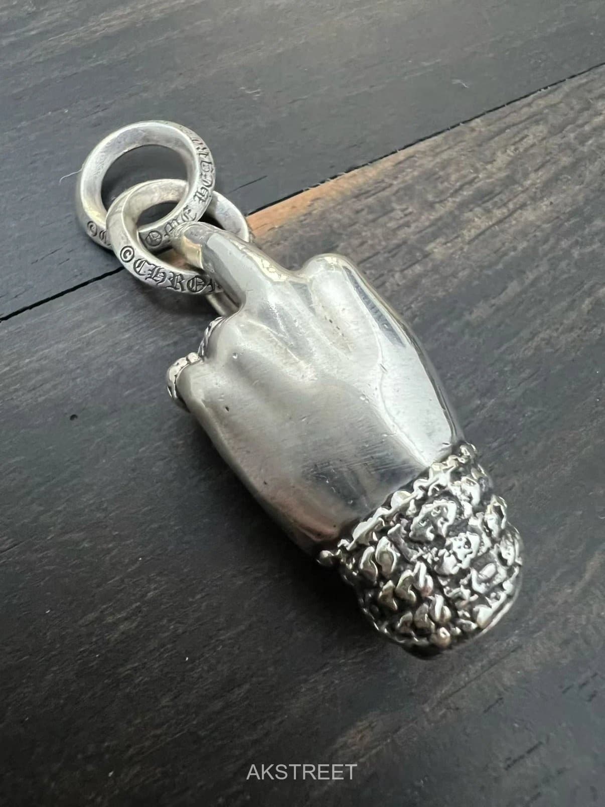 Chrome Hearts Silver Metal Hand Pendant
