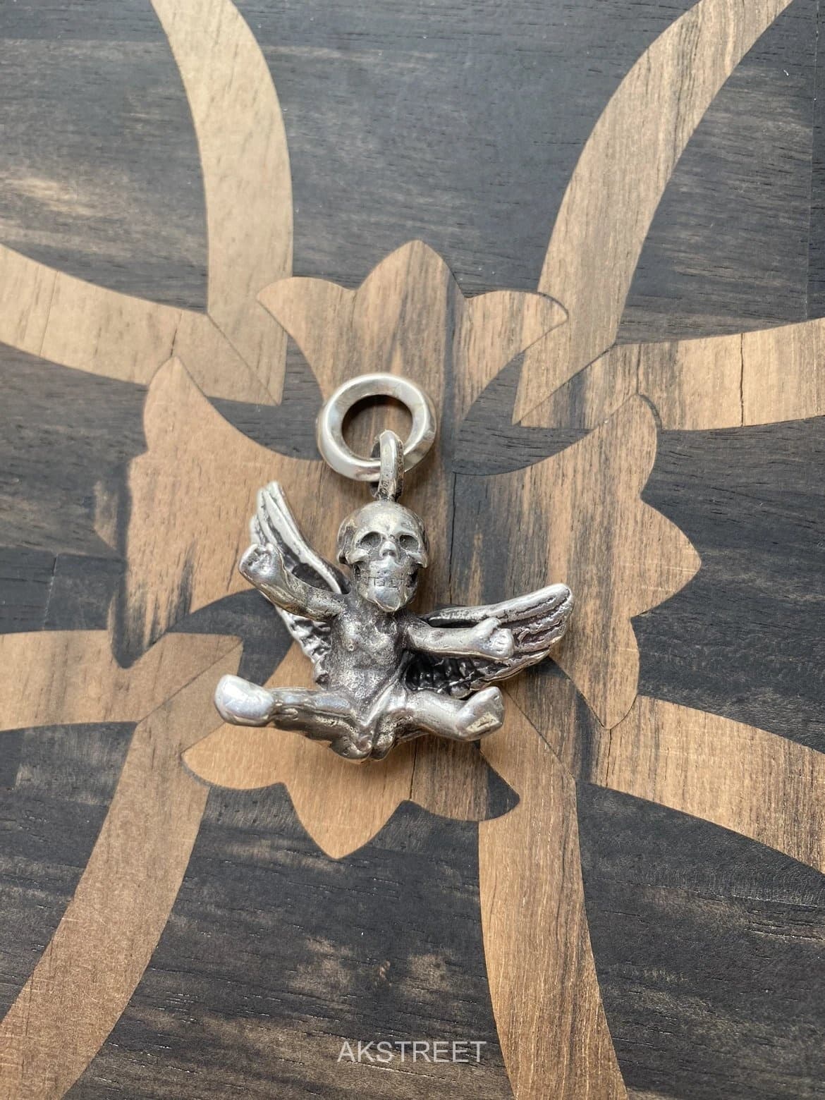 Chrome Hearts Silver Skull Angel Pendant