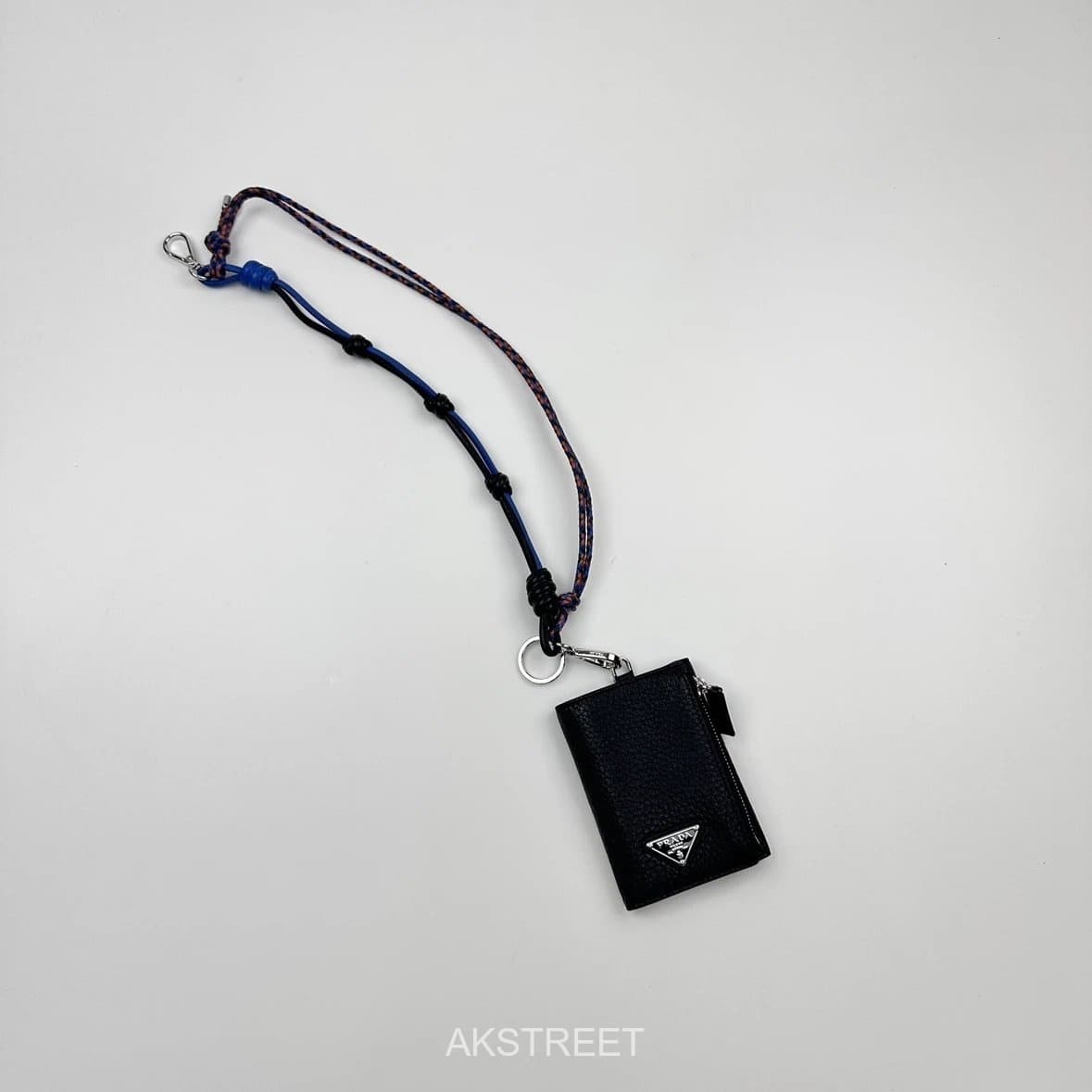Prada Black Grained Leather Card Holder
