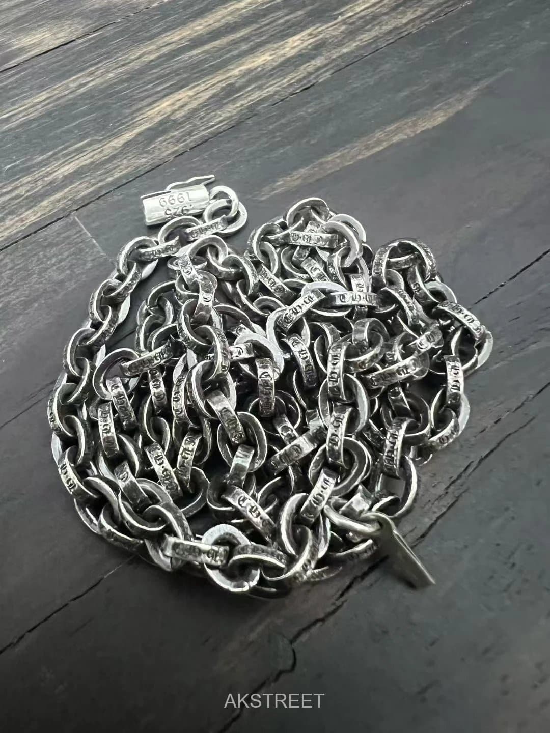 Chrome Hearts Silver Metal Link Chain Necklace