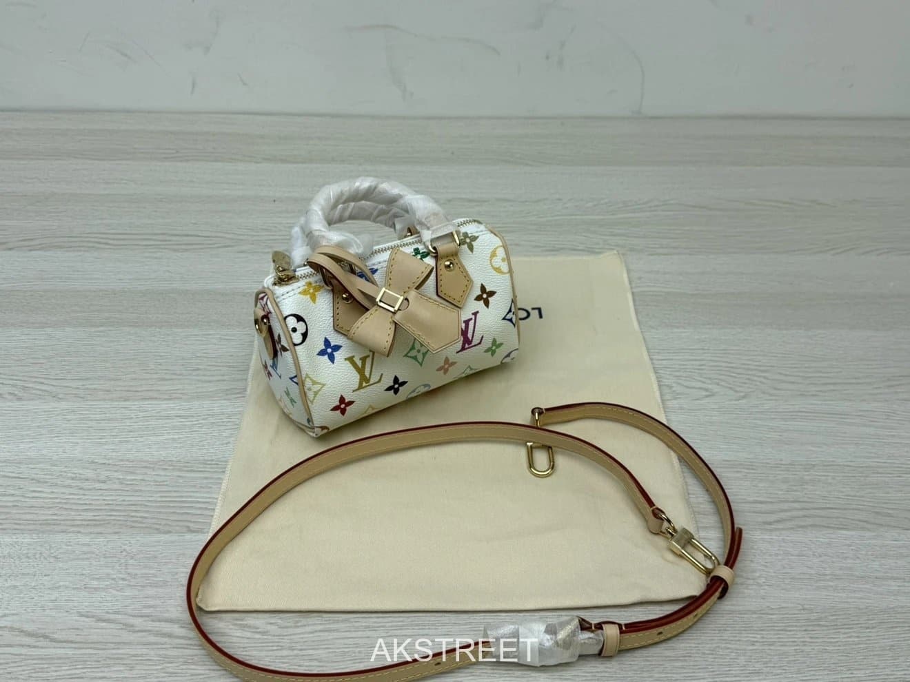 Louis Vuitton White Multicolore Canvas Handbag