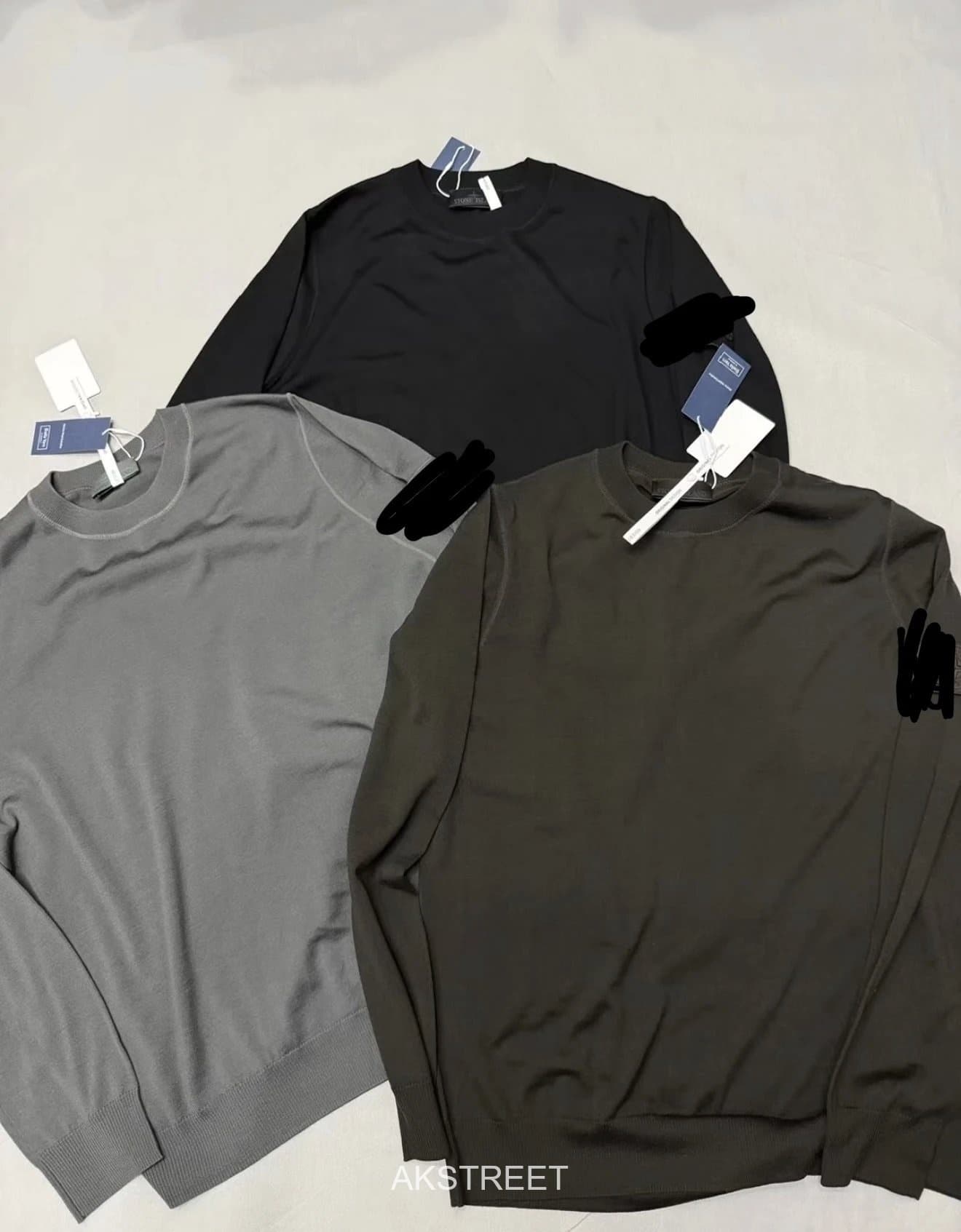 Stone Island Black Cotton Knit Sweater