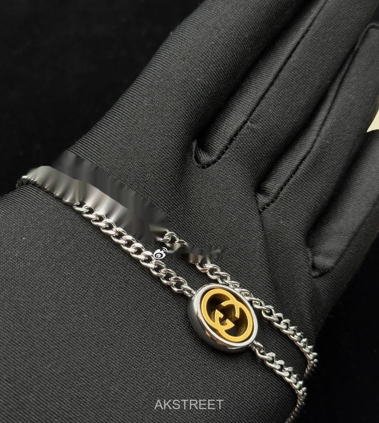 Gucci Silver And Gold Interlocking G Necklace