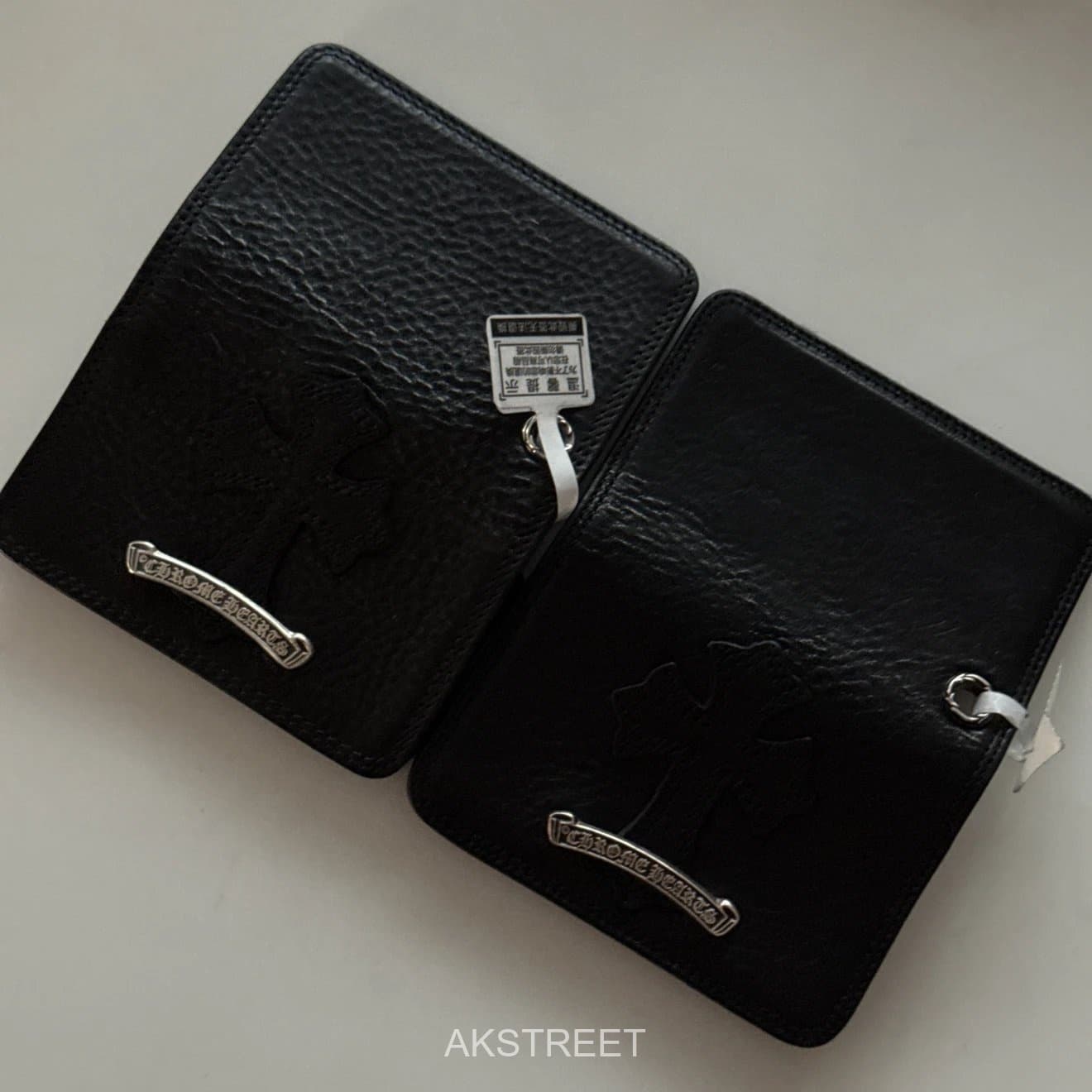 Chrome Hearts Black Grained Leather Wallet