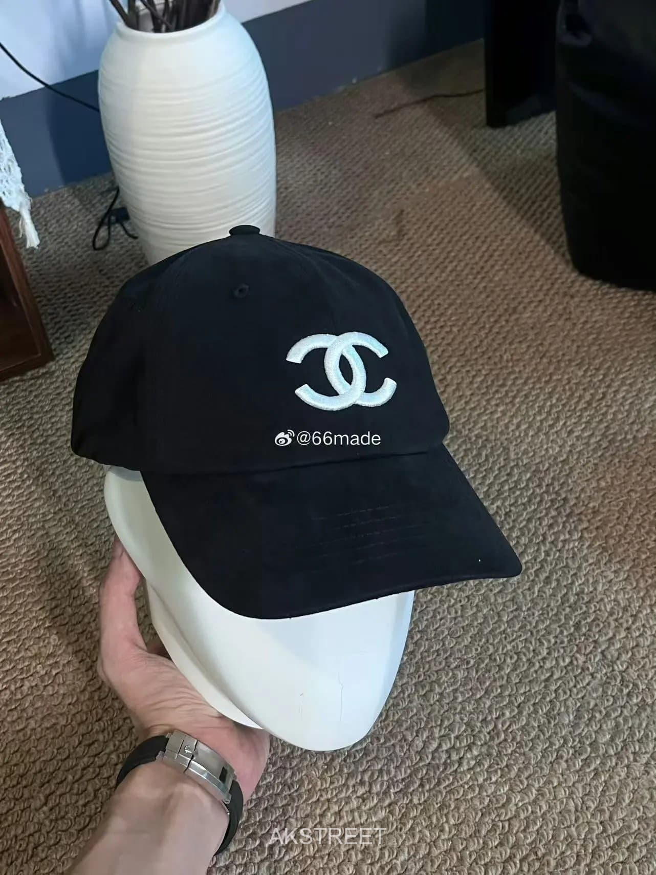 Chanel Black Cotton Baseball Cap