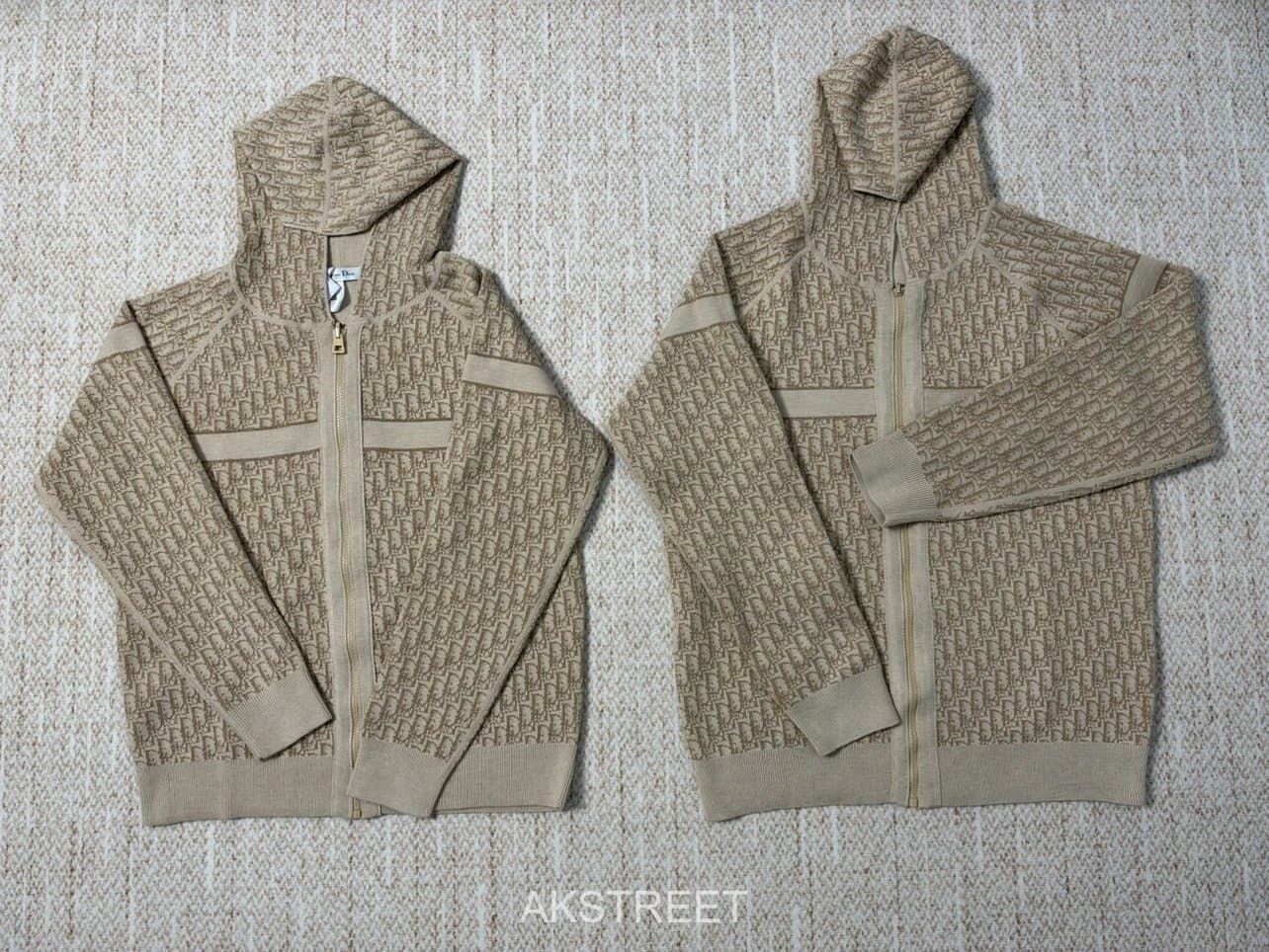 Dior Beige Cashmere Oblique Hoodie