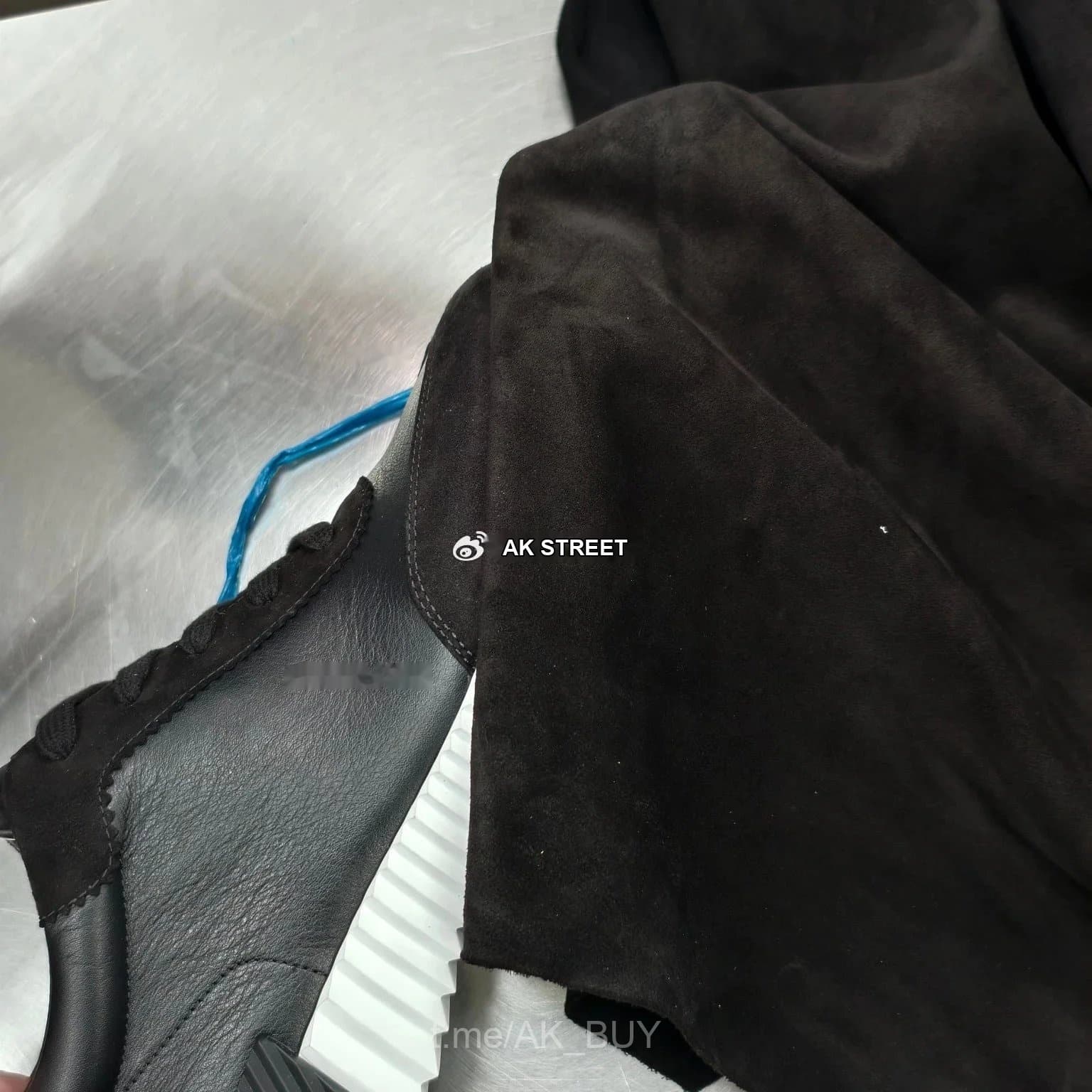 Black Suede Leather Sneakers