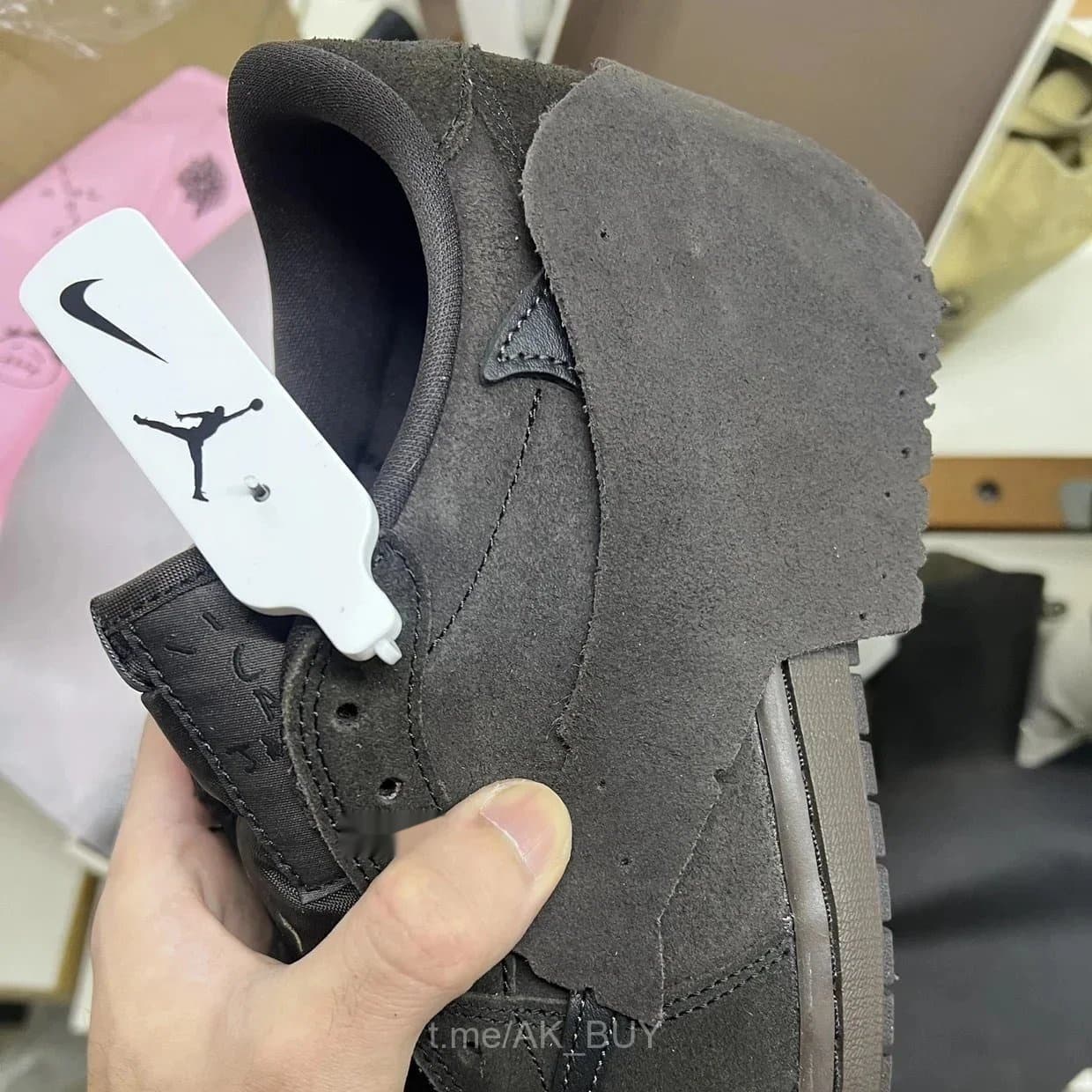 Jordan Dark Brown Suede Low Top Sneakers