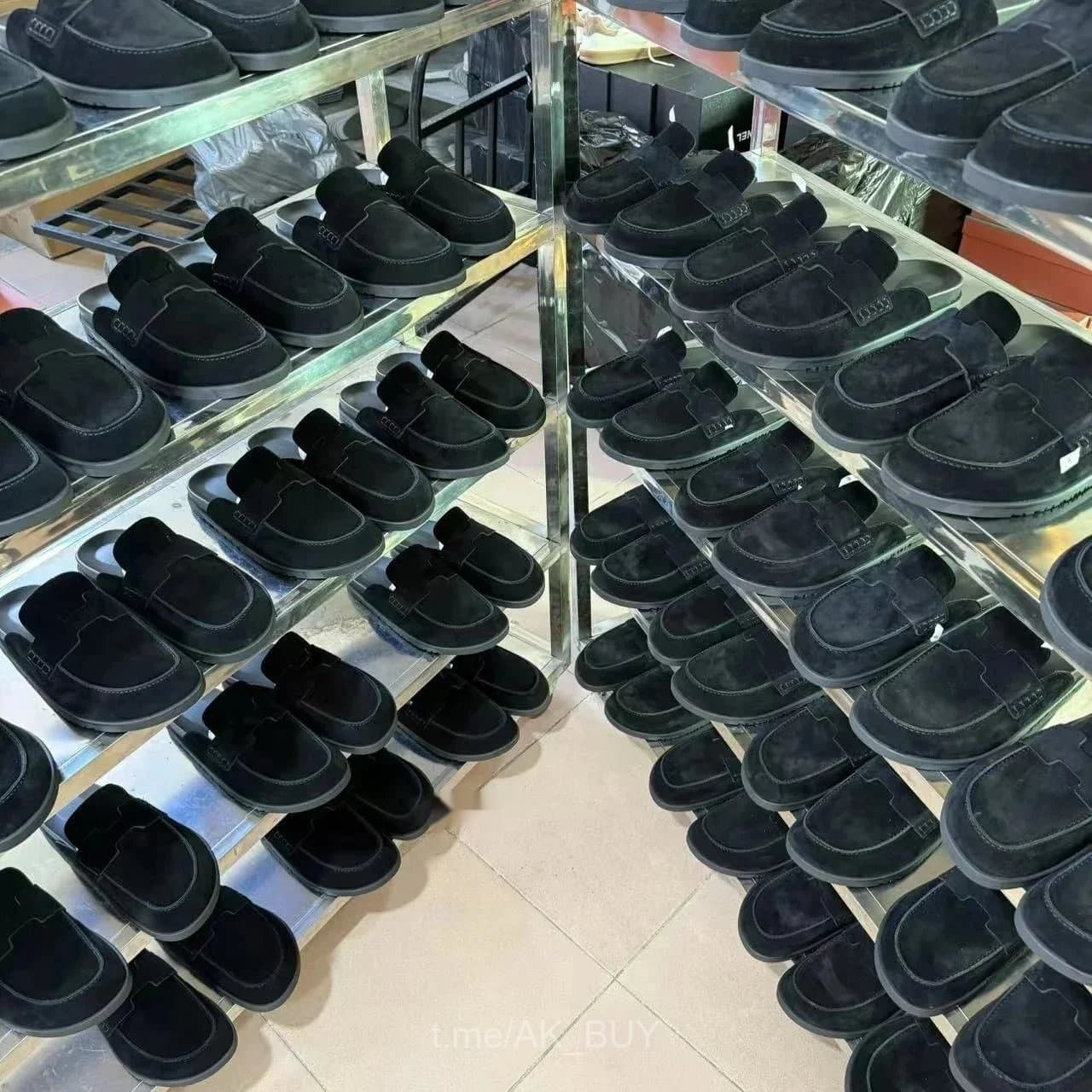 UGG Black Suede Slippers
