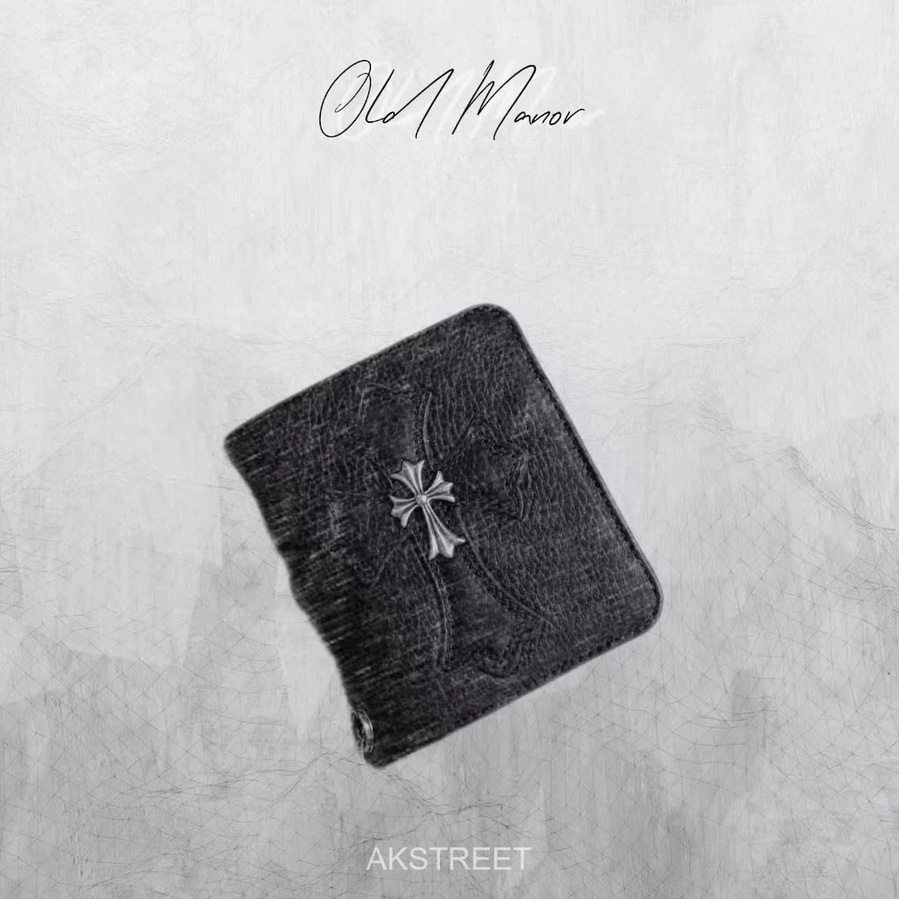 Chrome Hearts Black Textured Leather Wallet