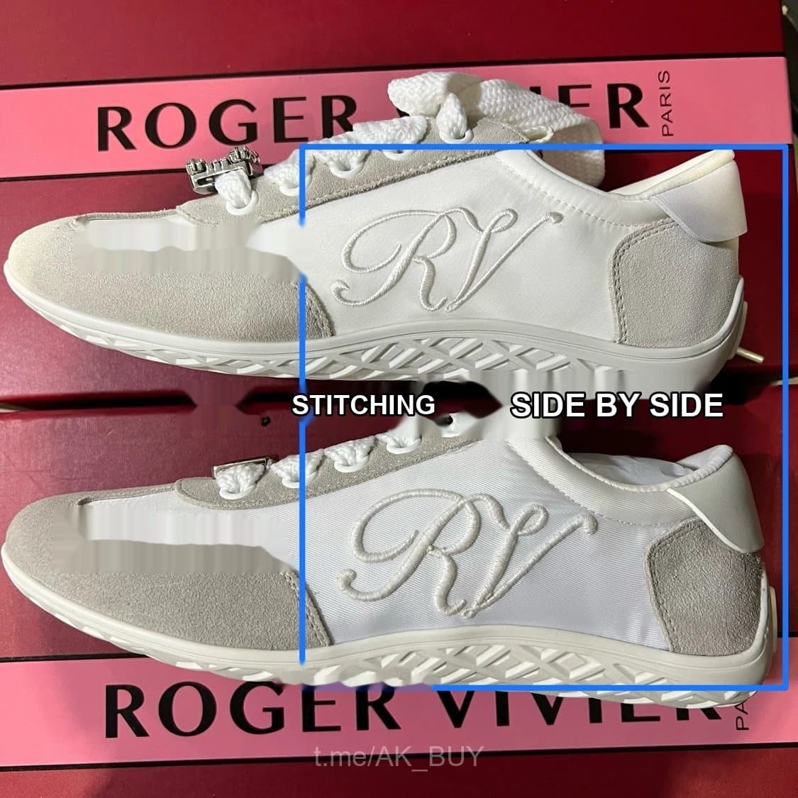 Roger Vivier White Suede Sneakers