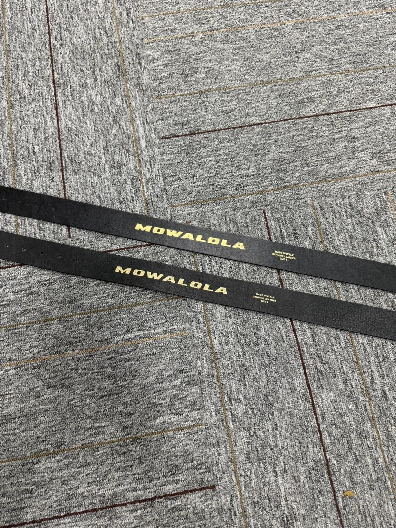 Mowalola Black Leather Logo Belt