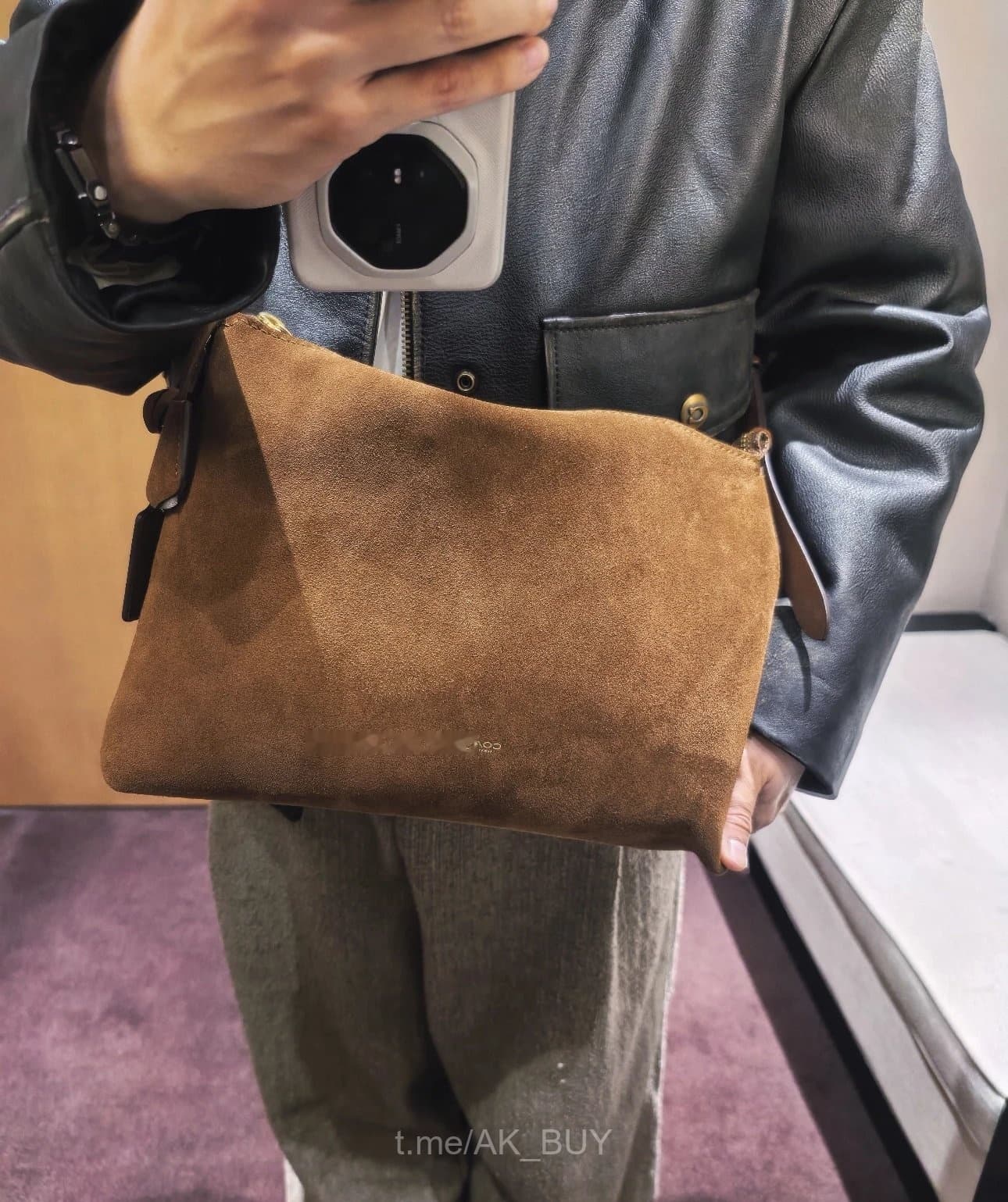 Coach Brown Suede Handbag