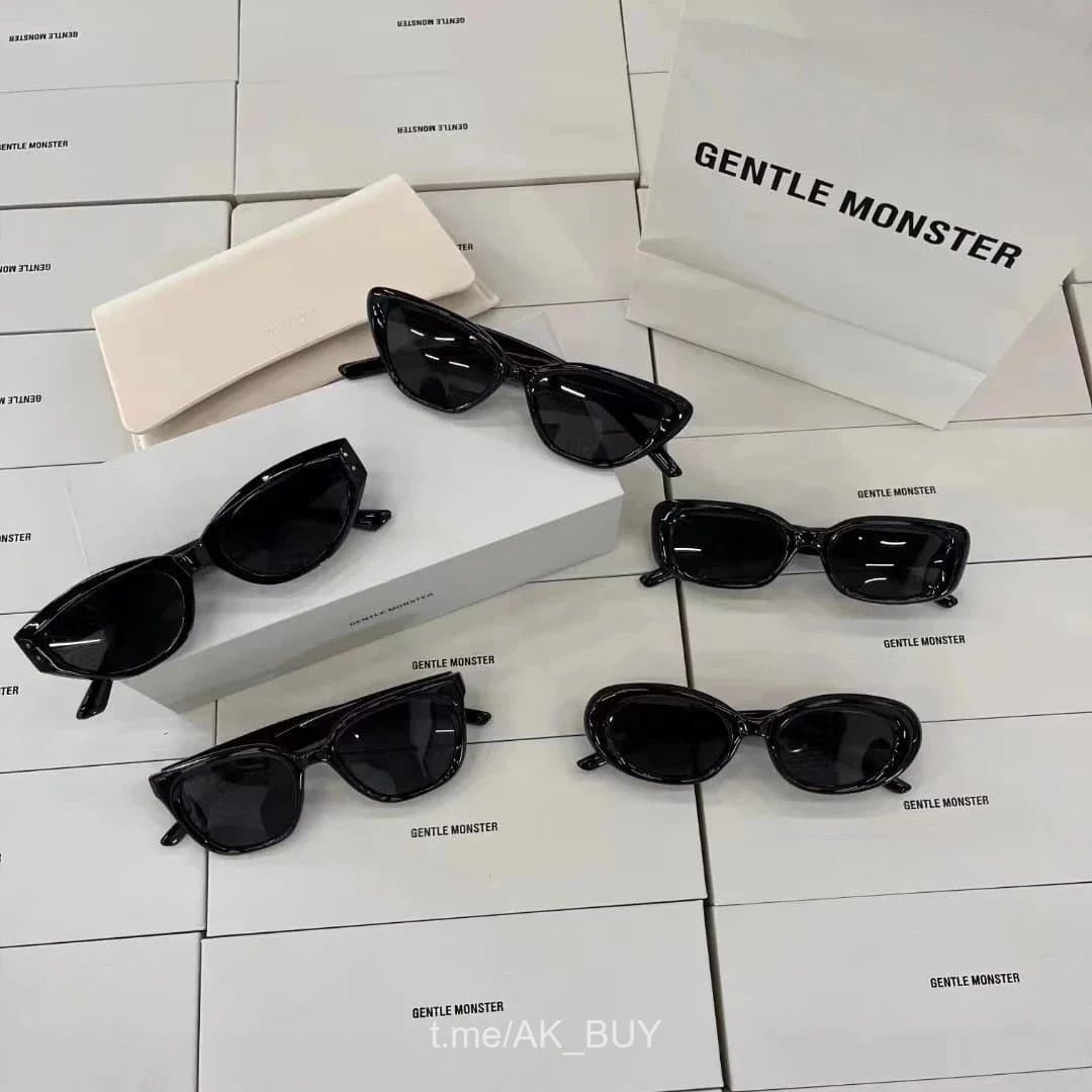 Gentle Monster Black Acetate Cat Eye Sunglasses