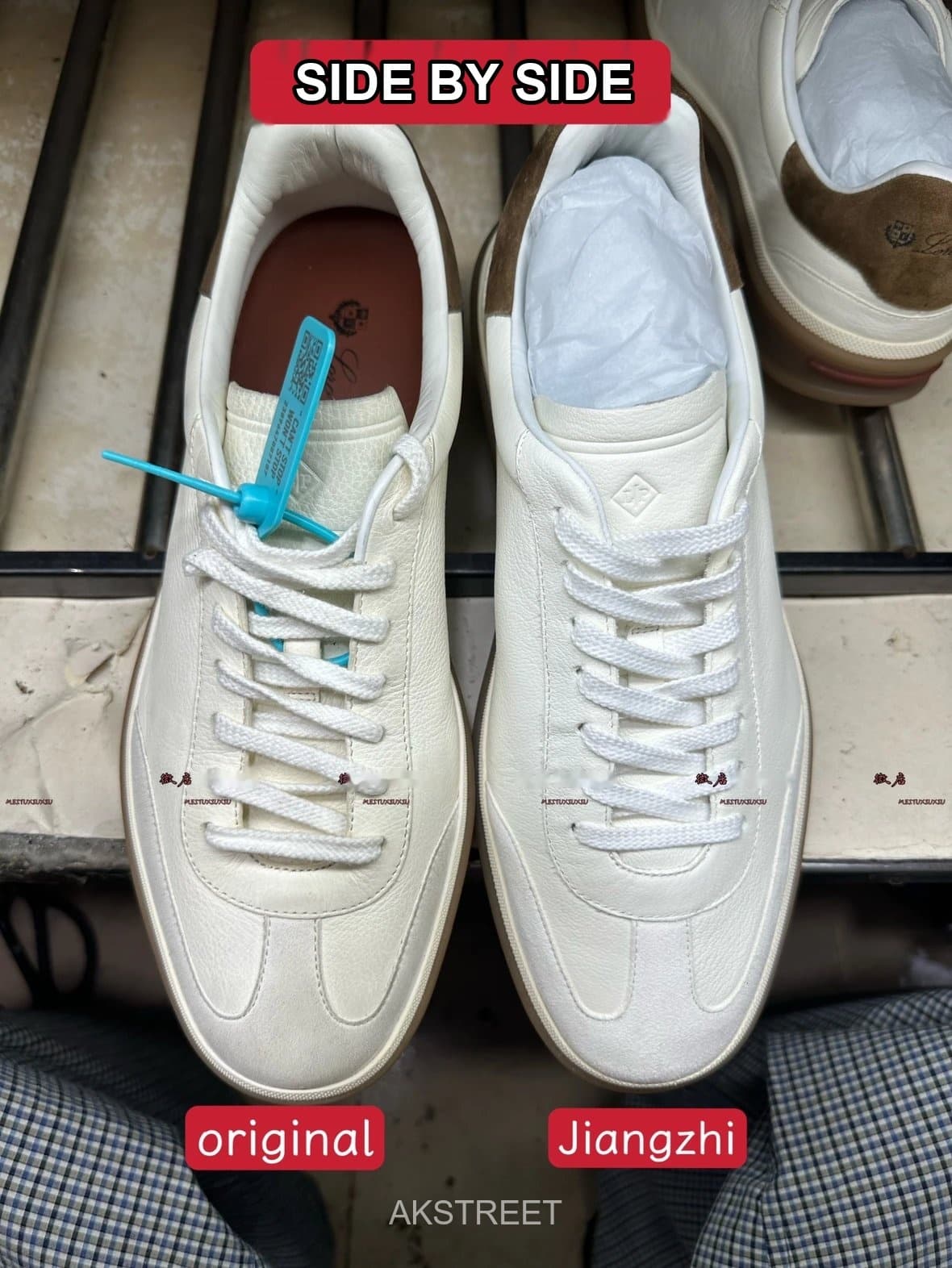 Loro Piana White Leather Sneakers