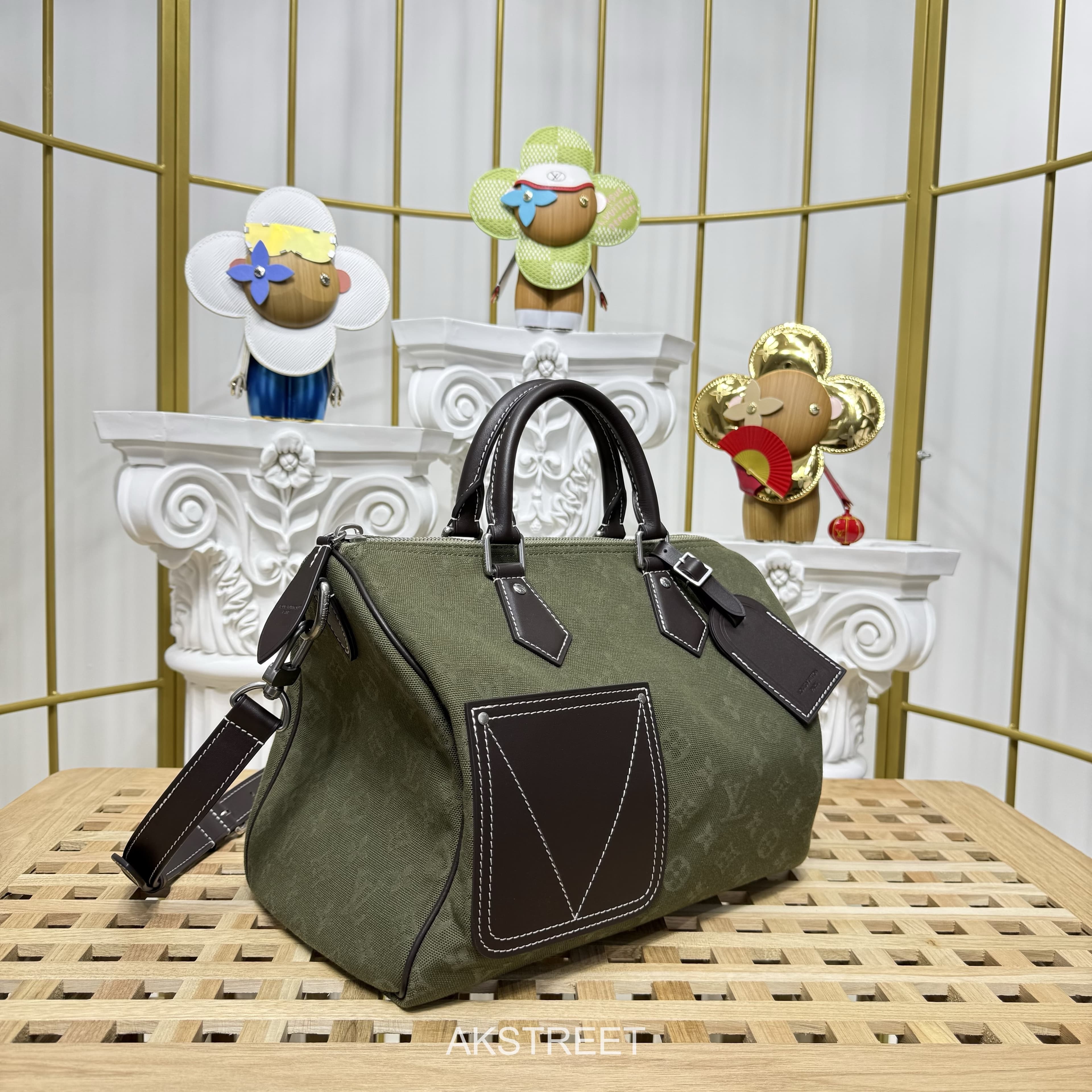 Louis Vuitton Green Monogram Canvas Handbag