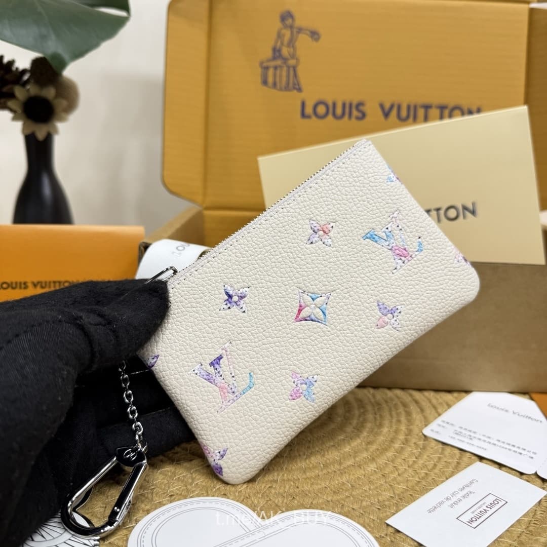 Louis Vuitton Lilac Grained Leather Pouch