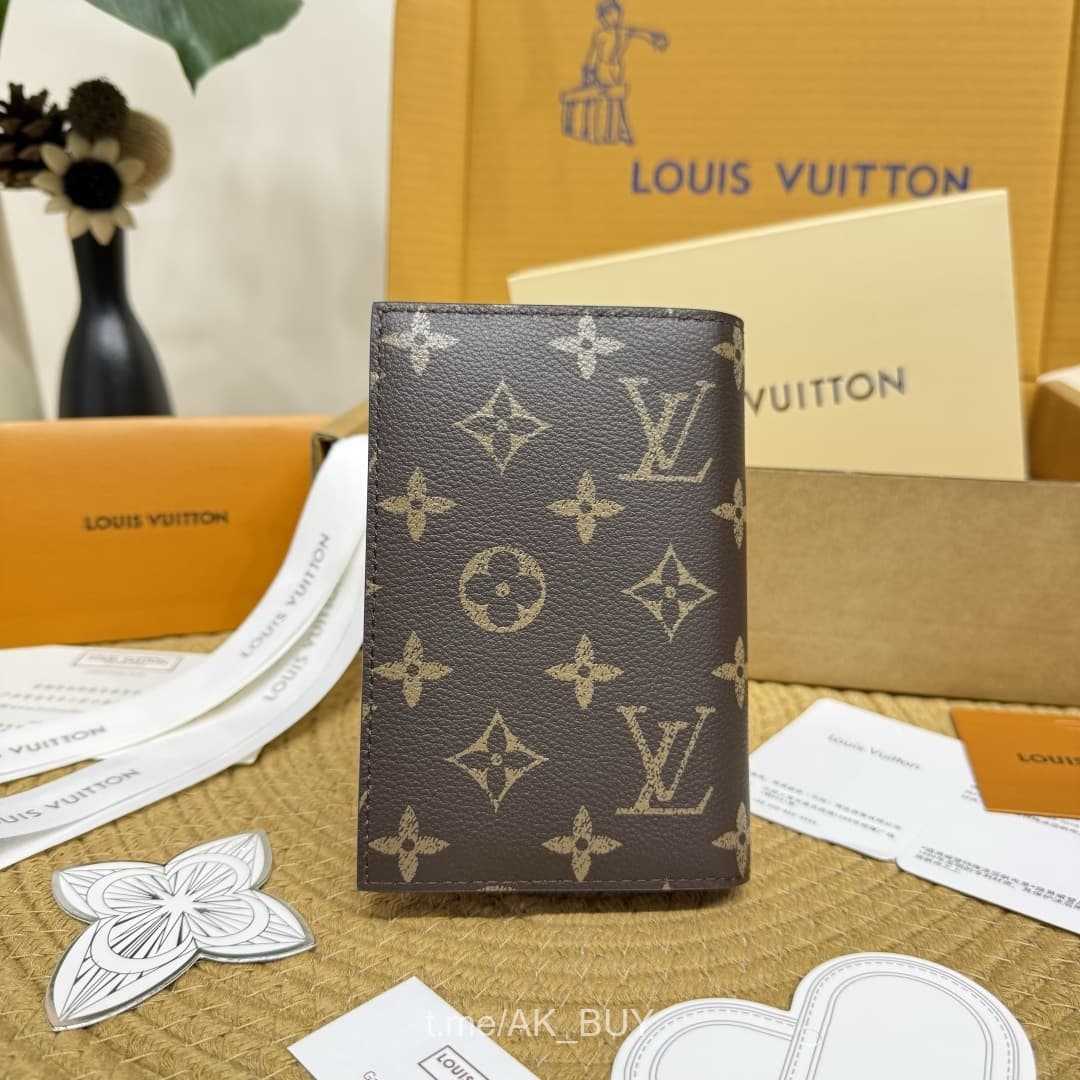 Louis Vuitton Tan Leather Passport Cover