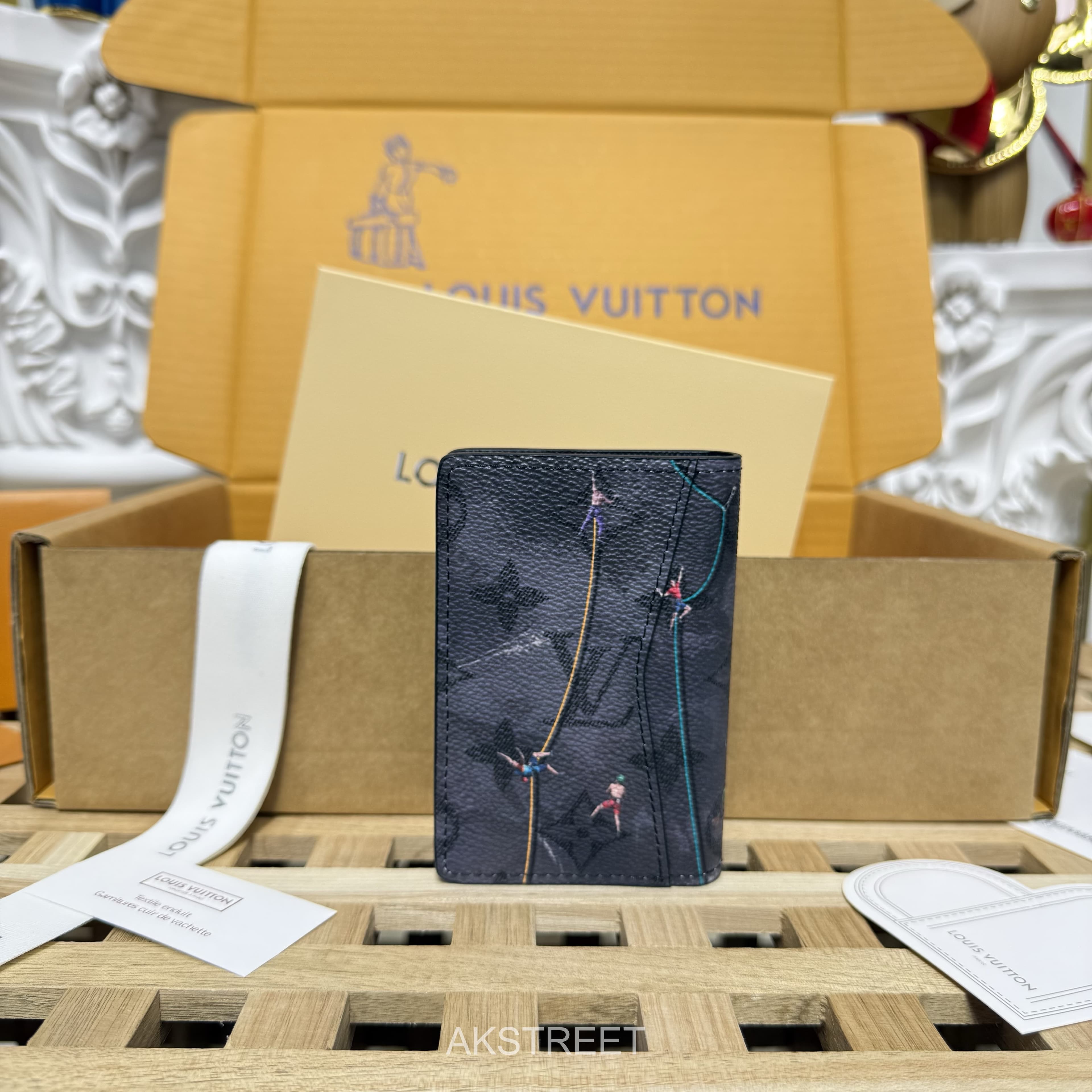 Louis Vuitton Black Grained Leather Wallet