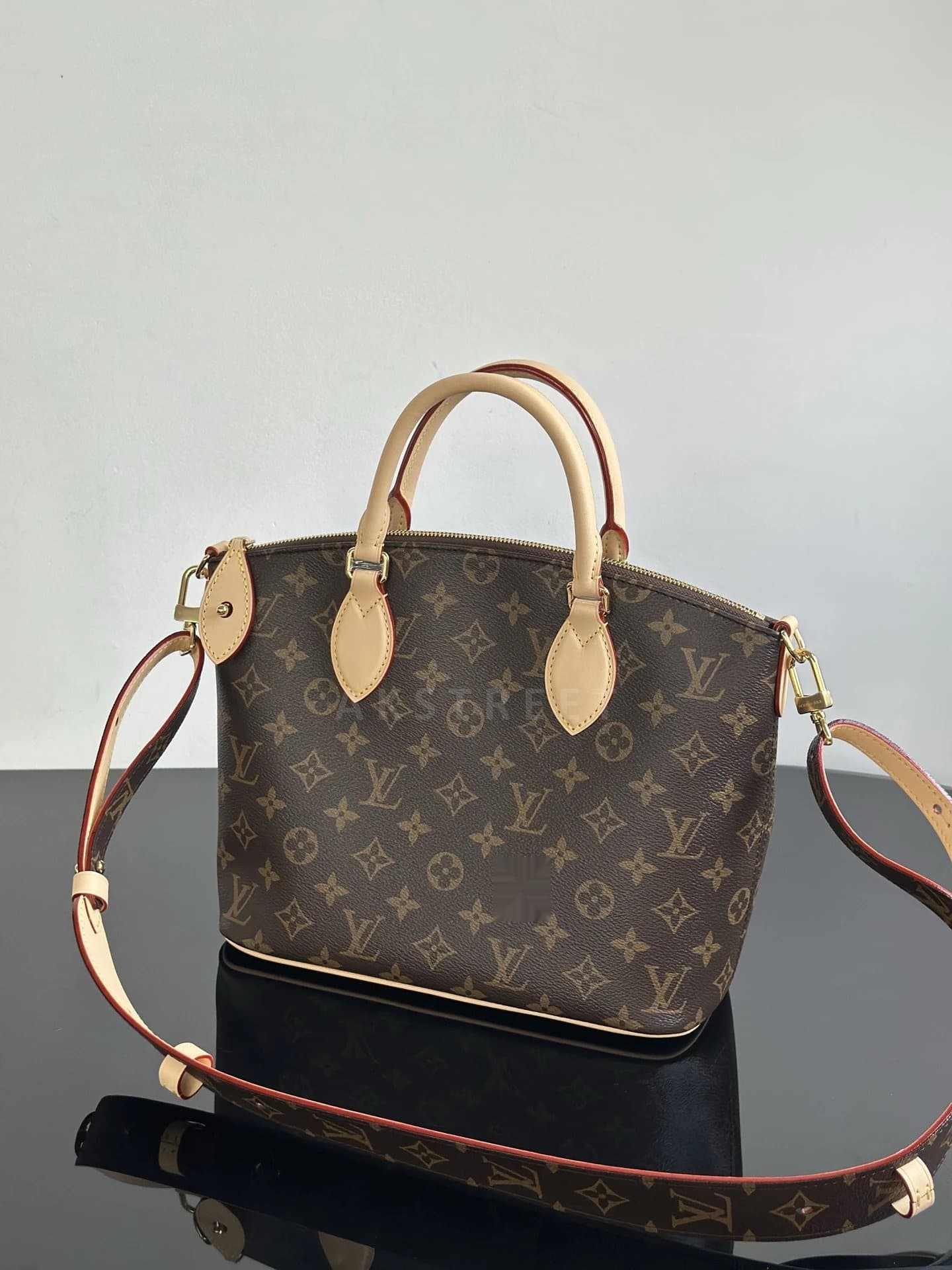 LV Louis Vuitton Monogram Coated Canvas Shoulder Tote Bag…