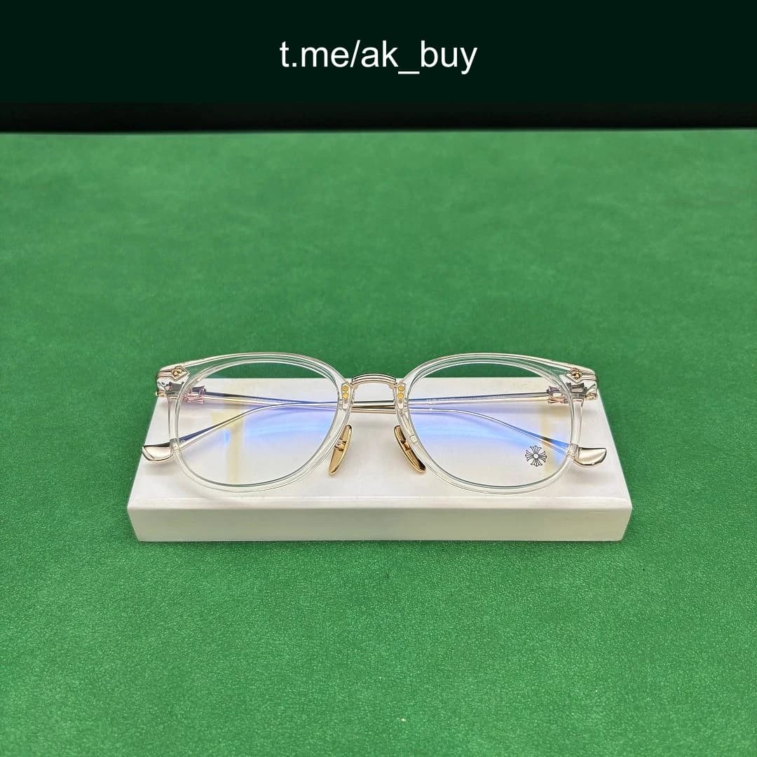 Chrome Hearts Clear Gold Metal Shagass Glasses