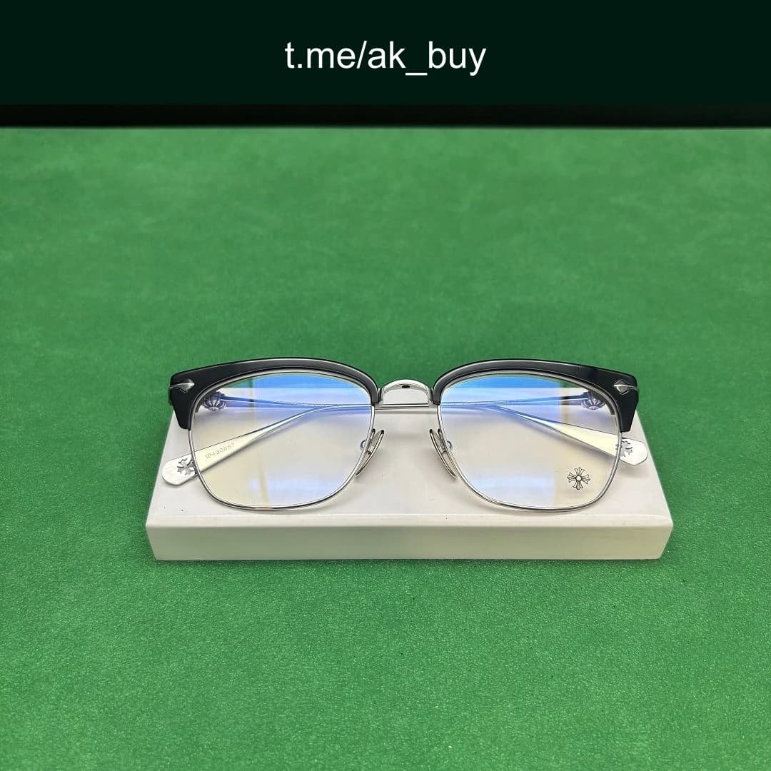 Chrome Hearts Black Silver Sluntradiction Eyeglasses