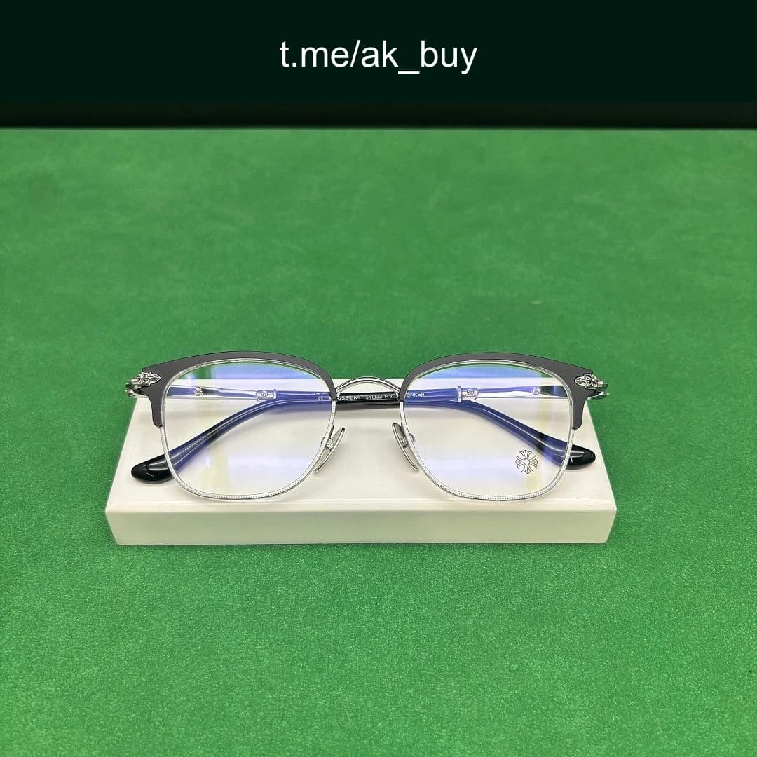 Chrome Hearts Black Silver Plonker Eyeglasses