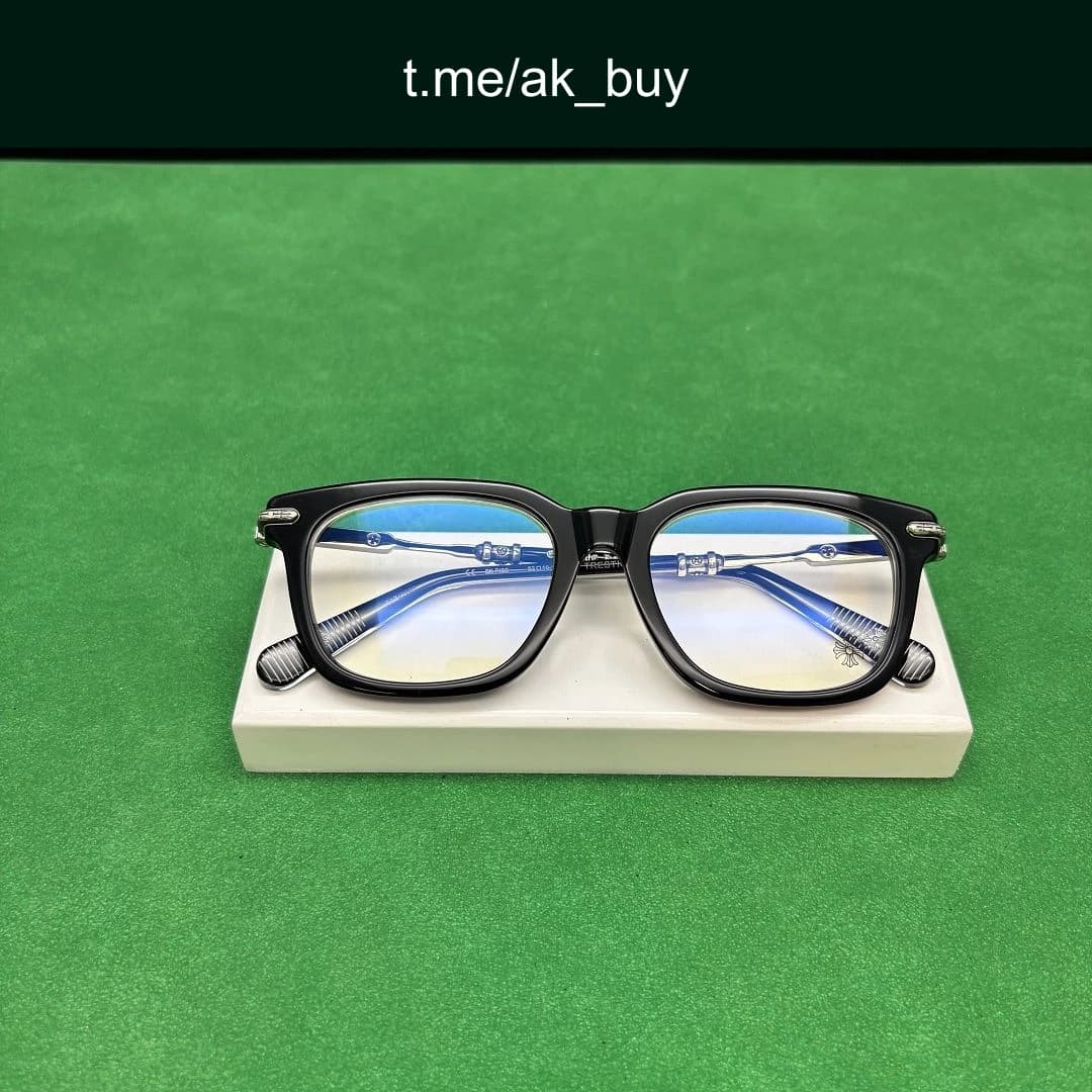 Chrome Hearts Black Acetate Tresticles Glasses