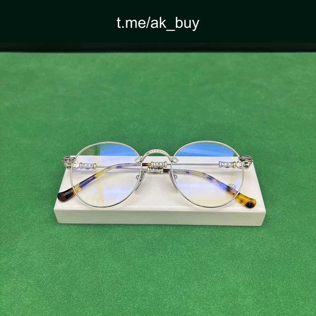 Chrome Hearts Bubba A Silver Tortoise Glasses