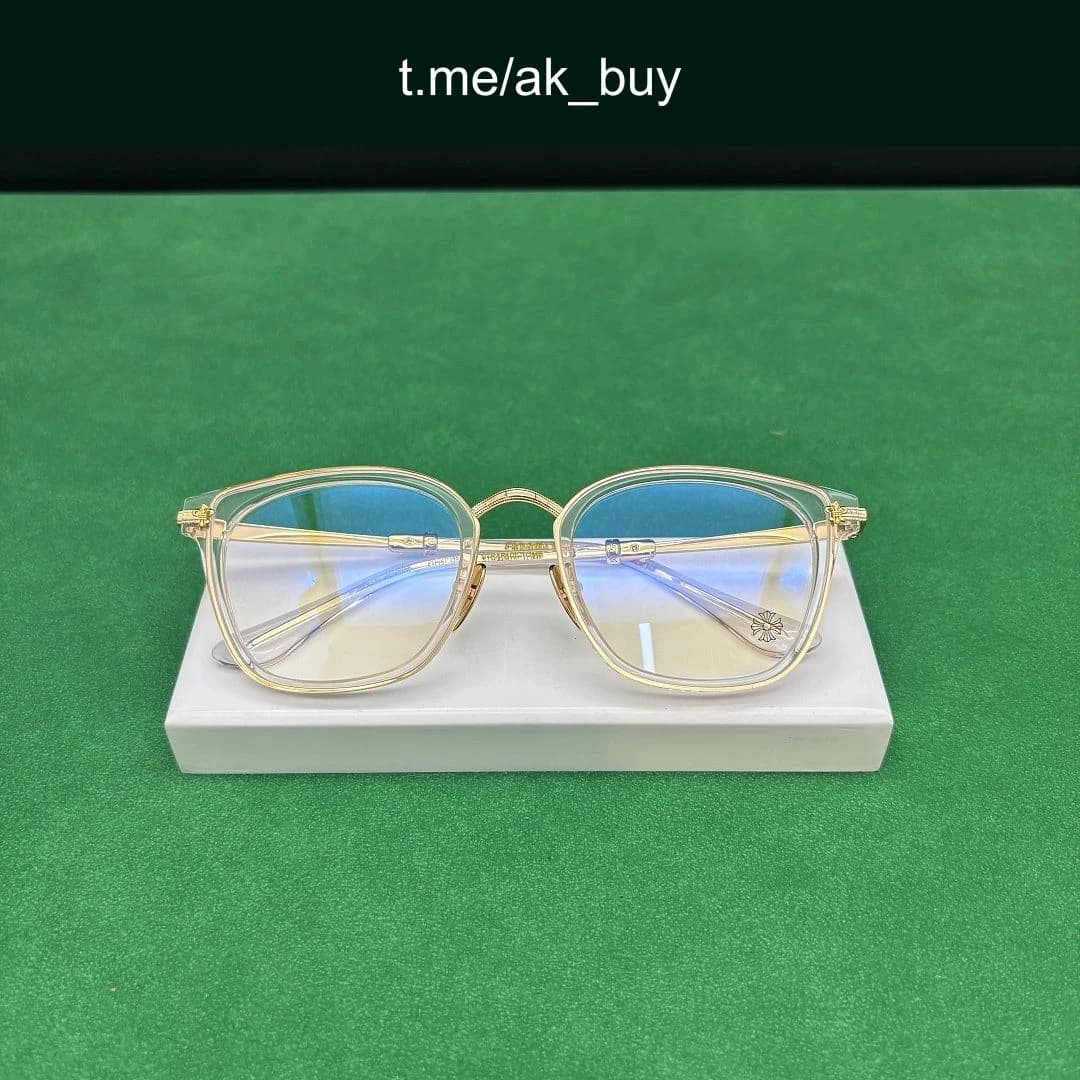 Chrome Hearts Gold Transparent STRAPADICTOME Glasses