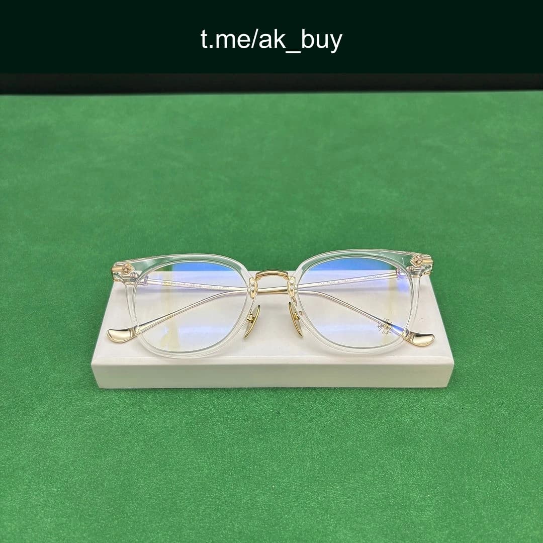 Chrome Hearts Clear Gold Shagass Glasses