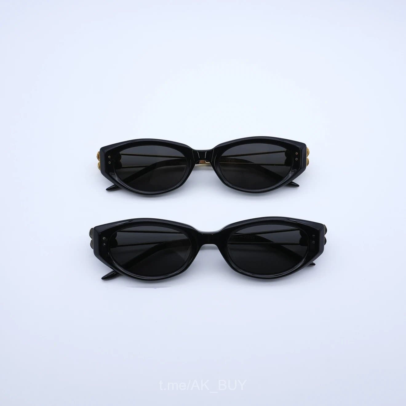 Black Acetate Oval Blueprint Sunglasses