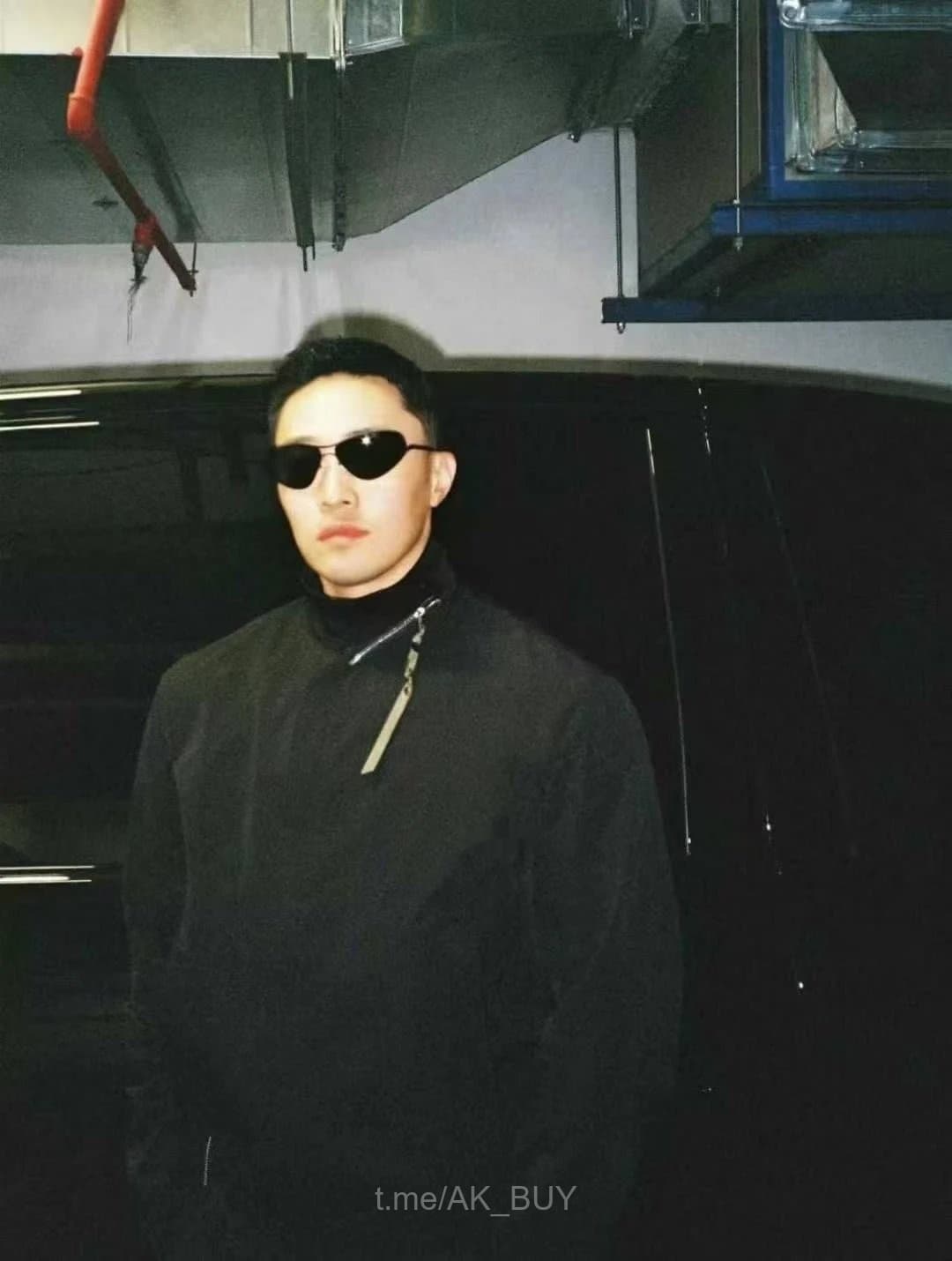 Balenciaga Black Metal Sunglasses
