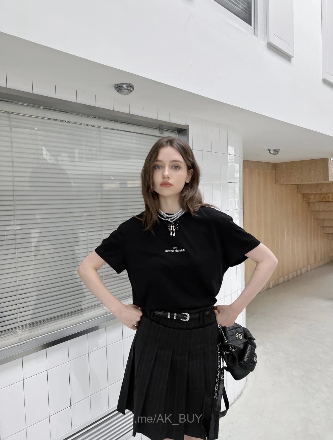 Maison Margiela Black Cotton T-Shirt