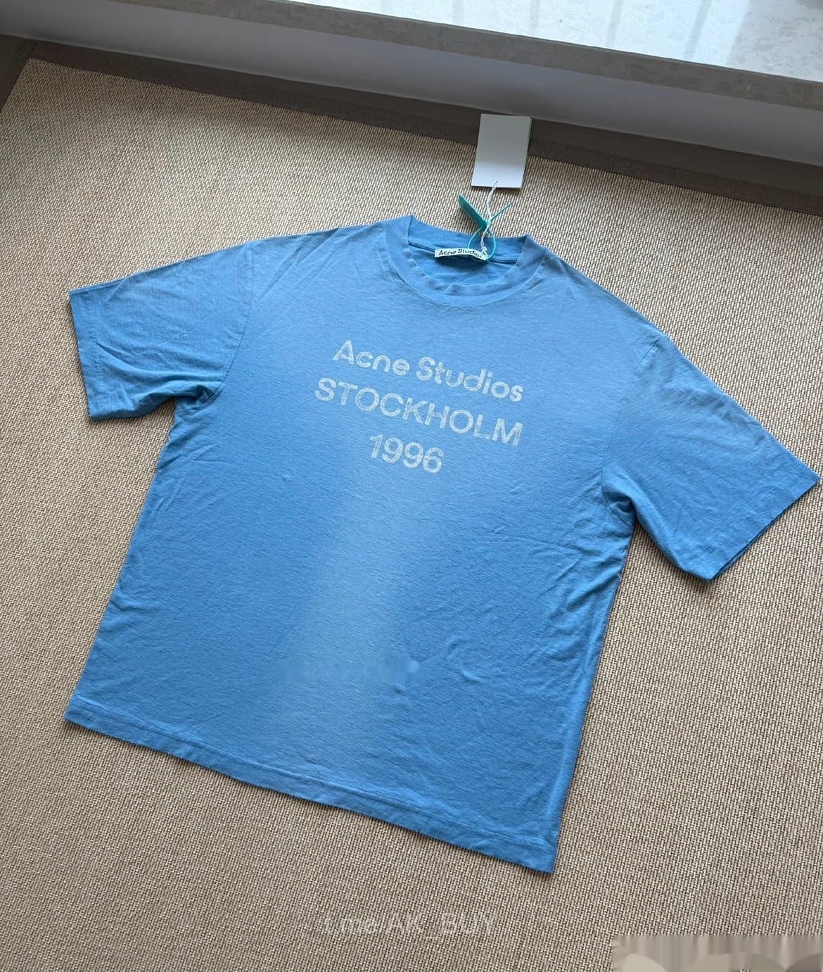 Acne Studios Blue Cotton Printed T-Shirt