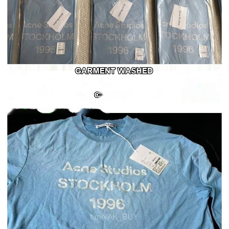 Acne Studios Blue Cotton T-Shirt