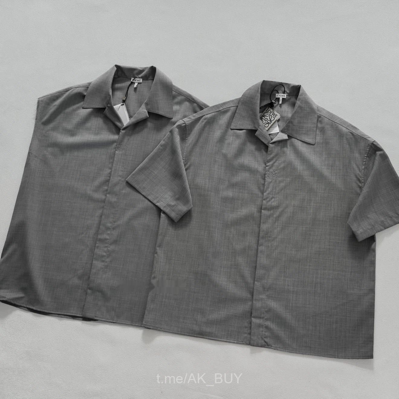 Loewe Grey Cotton Button Up Shirt