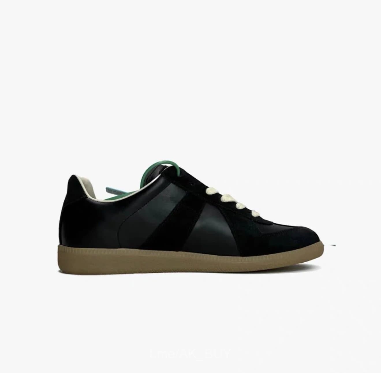 Maison Margiela Black Leather Suede Sneakers