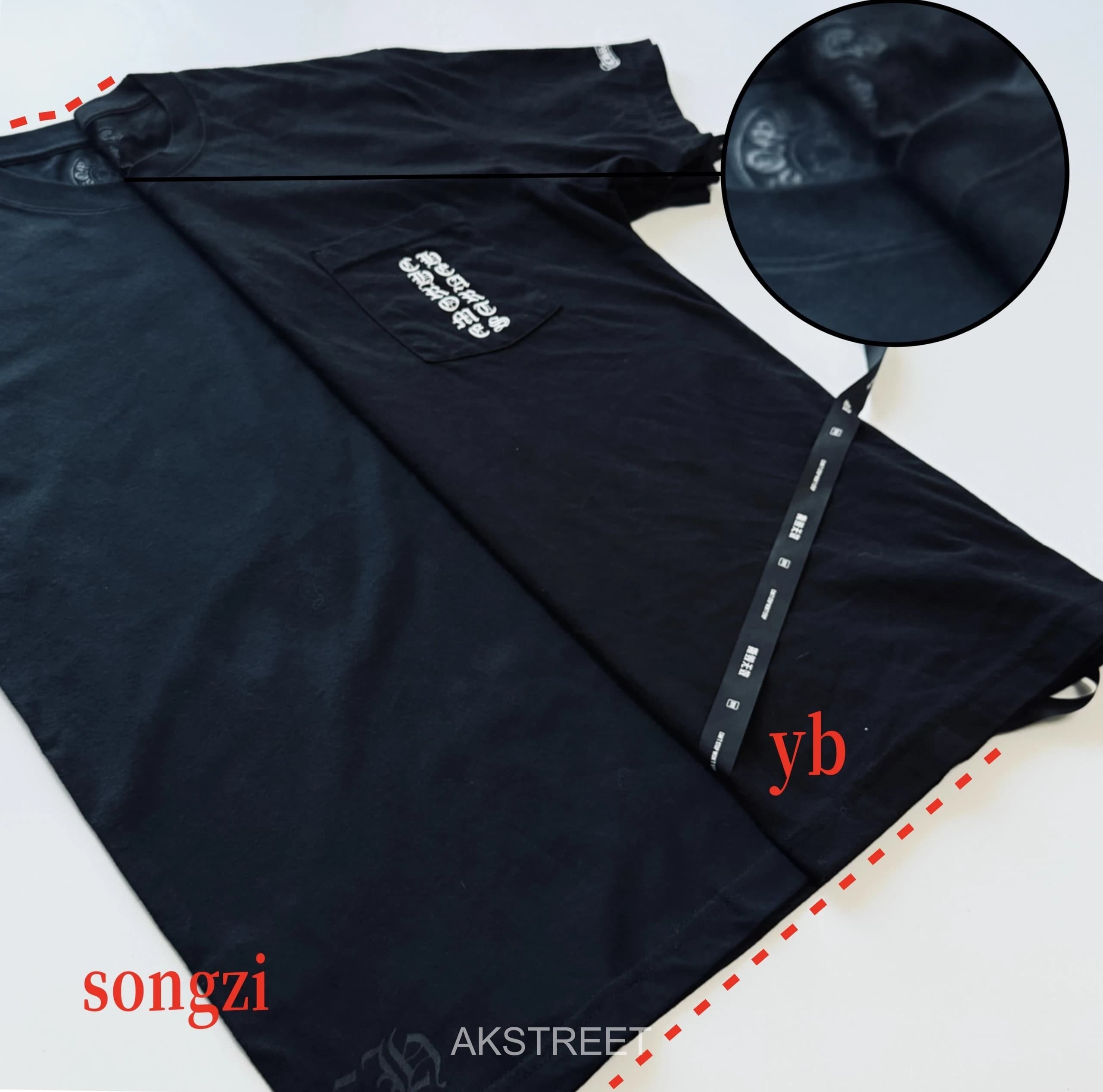 Chrome Hearts Black Cotton Pocket T-Shirt