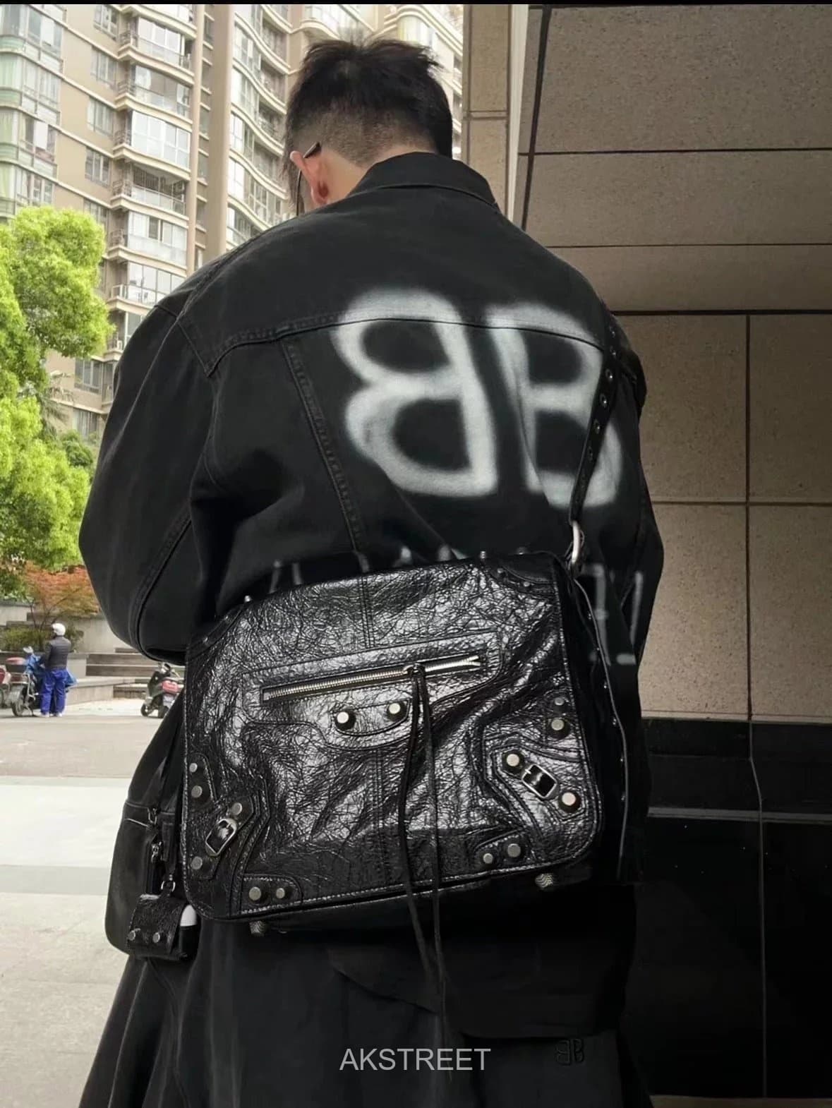 Balenciaga Black Leather Crossbody Bag