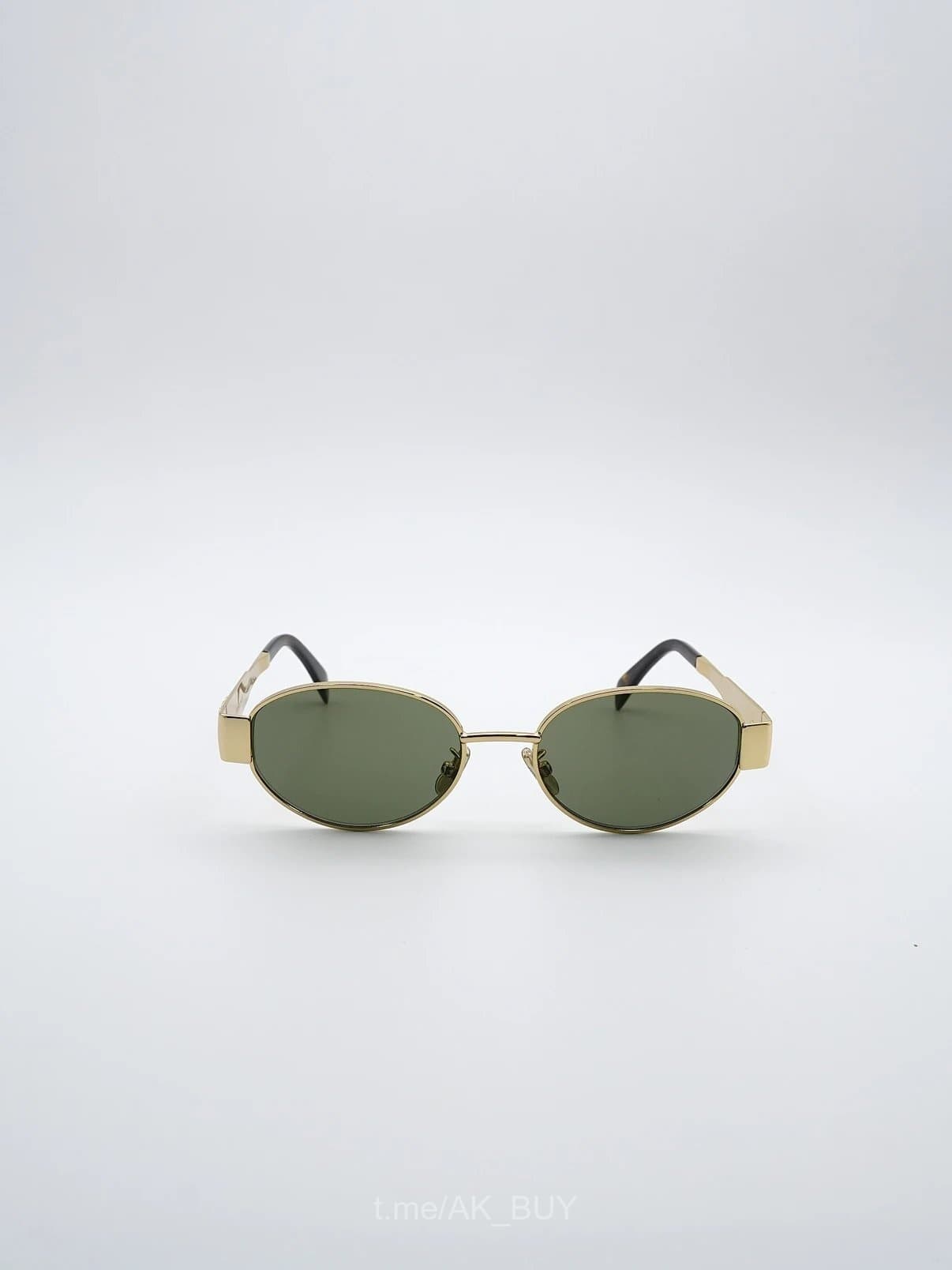 Celine Gold Metal Oval Sunglasses