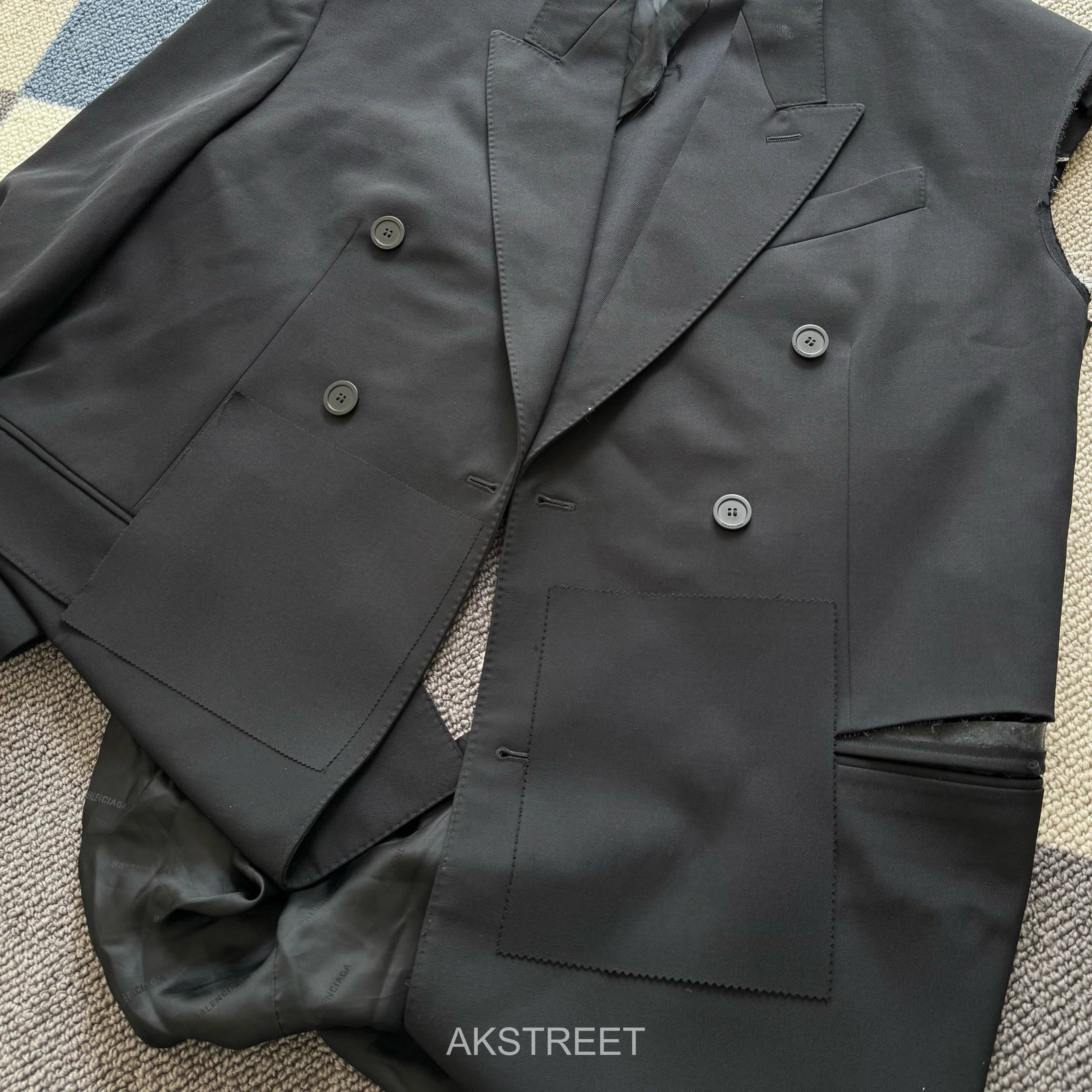 Balenciaga Black Wool Blend Blazer