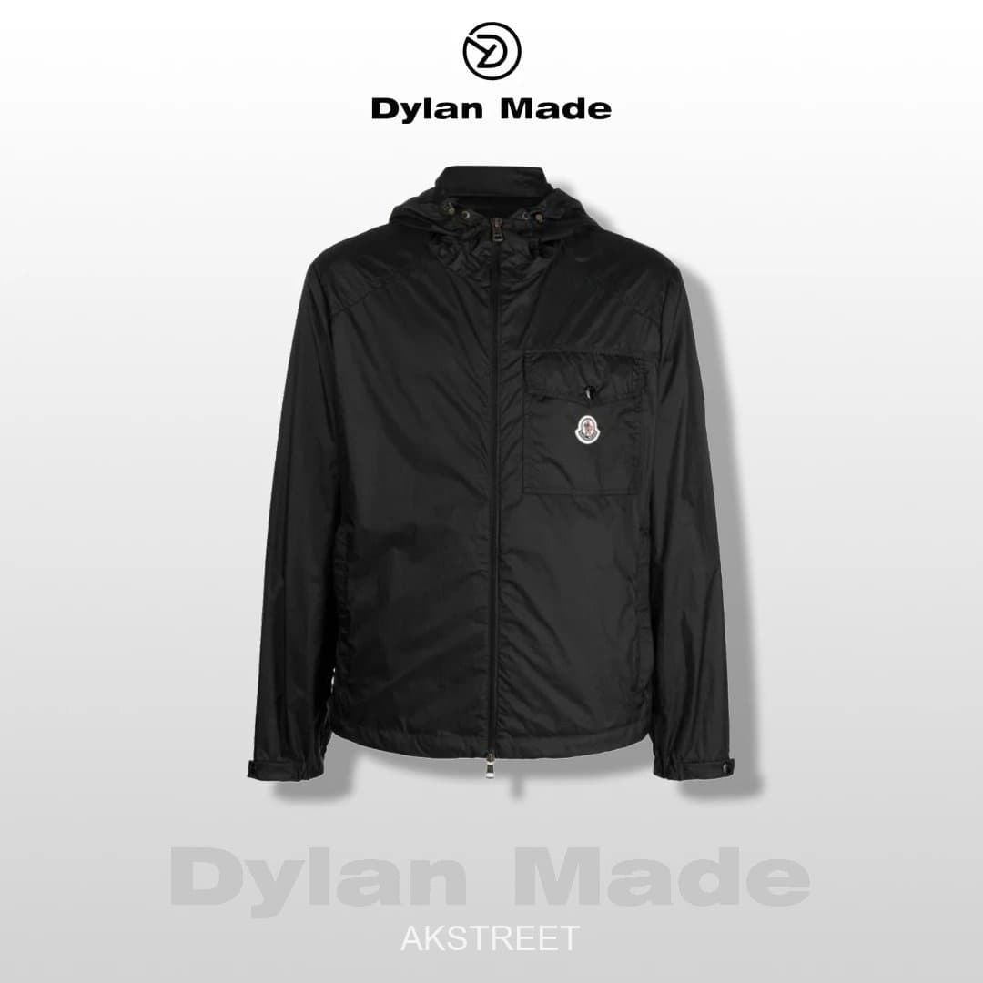 Moncler Black Nylon Hooded Windbreaker Jacket